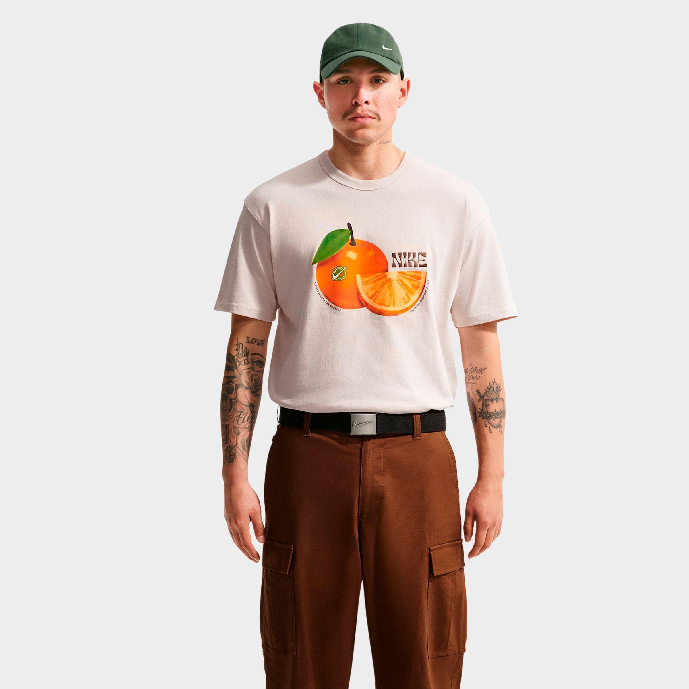 Nike Men's Sportswear Premium Essentials Orange T-Shirt in Phantom Size: XL