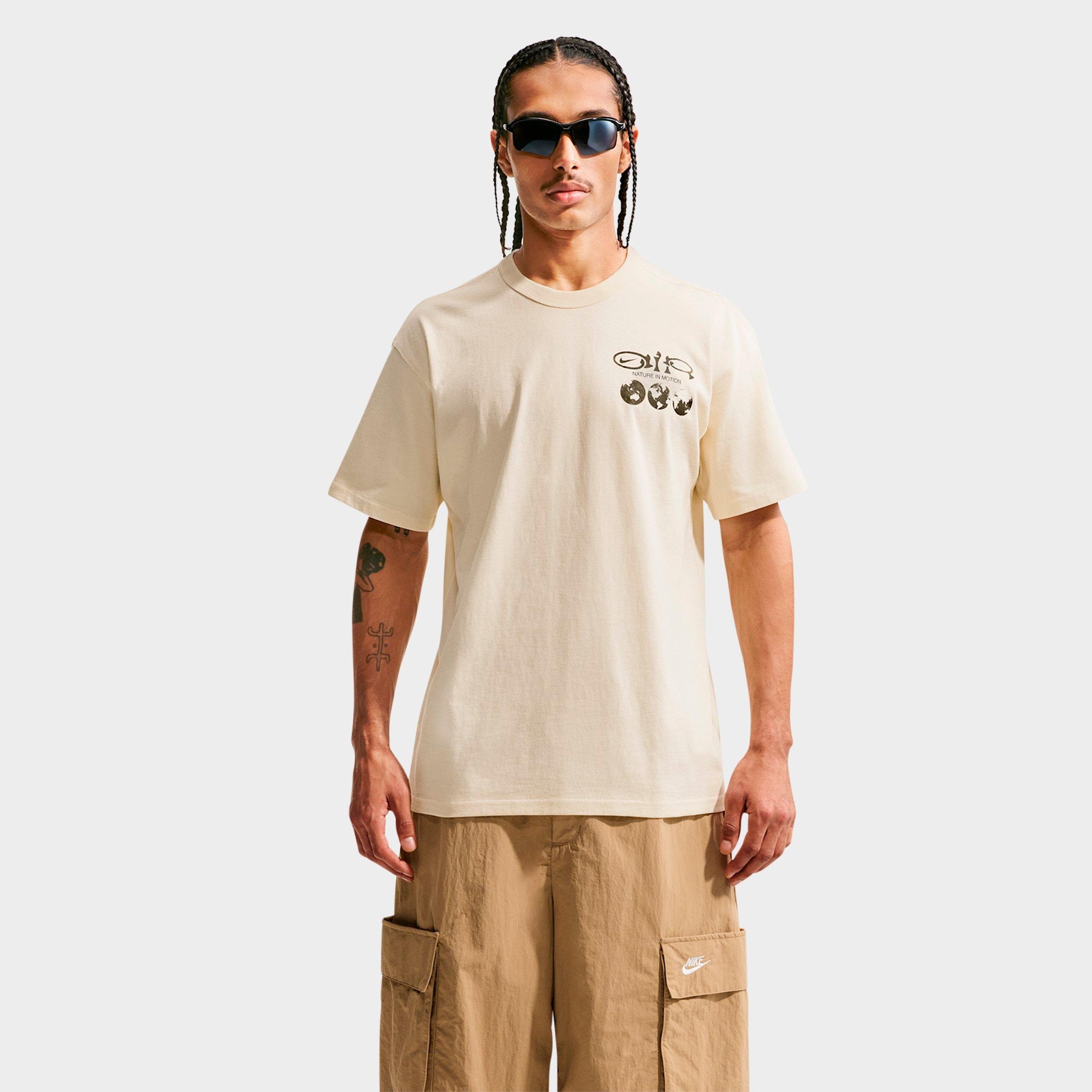 Nike Men's Sportswear Premium Essentials Nature In Motion T-Shirt in Coconut Milk Size: XL