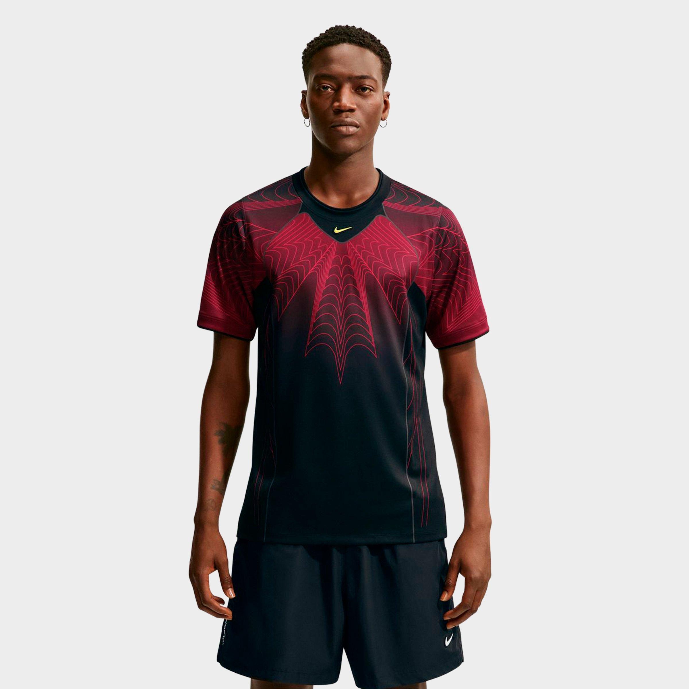 Nike Men's Canada x NOCTA Academy Pro Soccer Top in Black/University Red/Sonic Yellow Size: Small