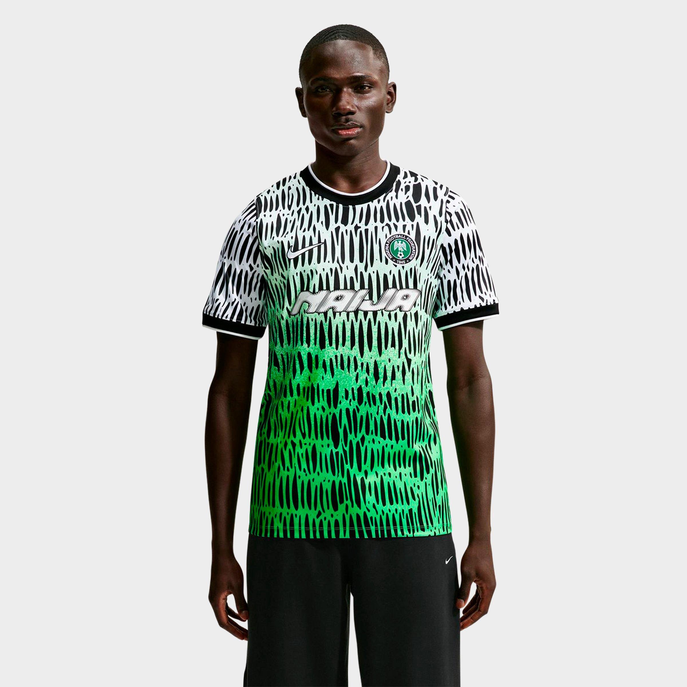Nike Men's Nigeria x Slawn Academy Pro Soccer Top in Black/White Size: XL
