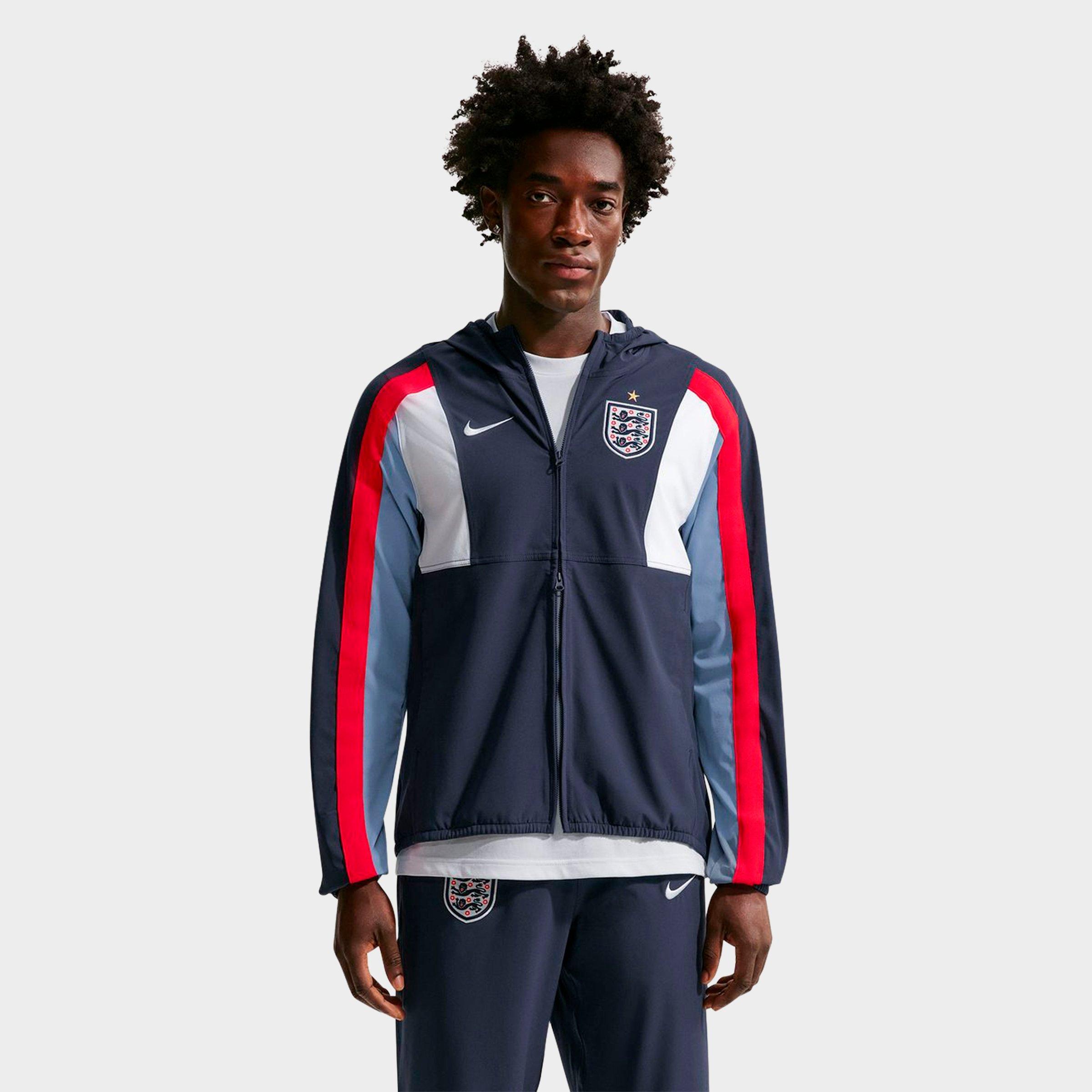 Nike Men's England Energy Dri-FIT Soccer Woven Jacket in Obsidian/Work Blue Size: 2XL