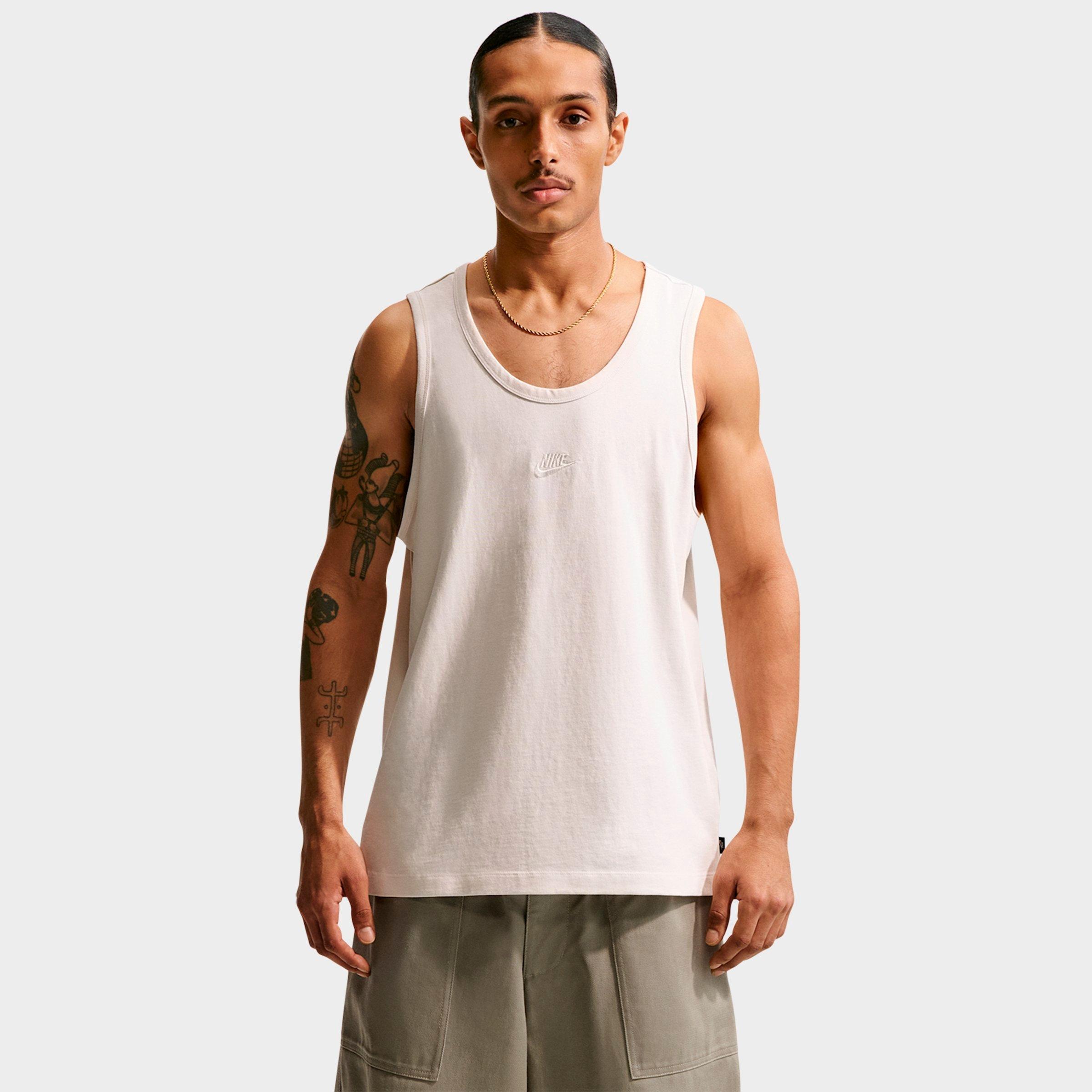 Nike Men's Sportswear Premium Essentials Futura Tank Top in Phantom Size: Small