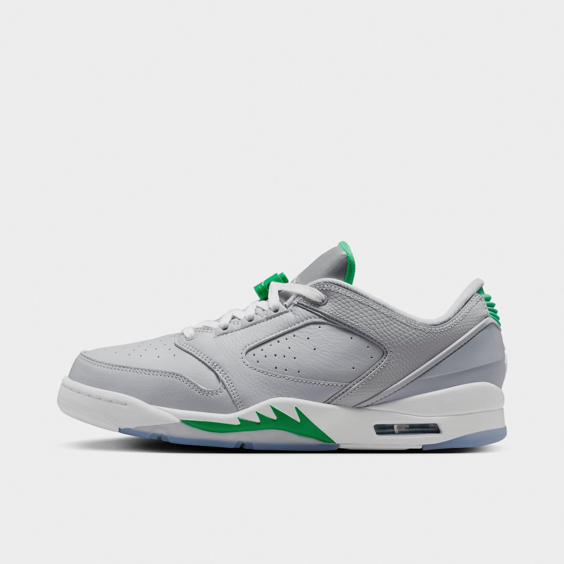 Jordan Men's Sixty Plus Low Casual Shoes in Wolf Grey/Lucky Green/White Size: 8.0