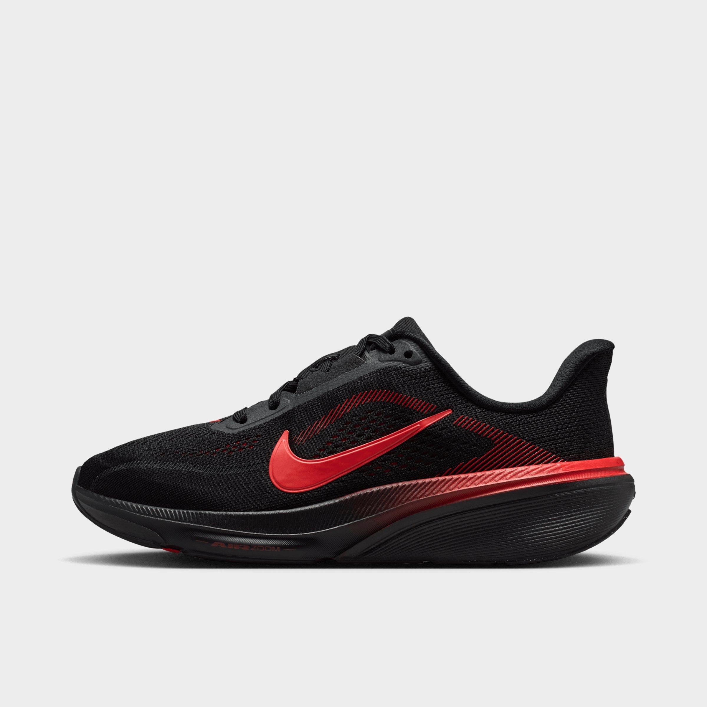 Nike Big Kids Pegasus 42 Running Shoes in Black/University Red/Wolf Grey Size: 4.5