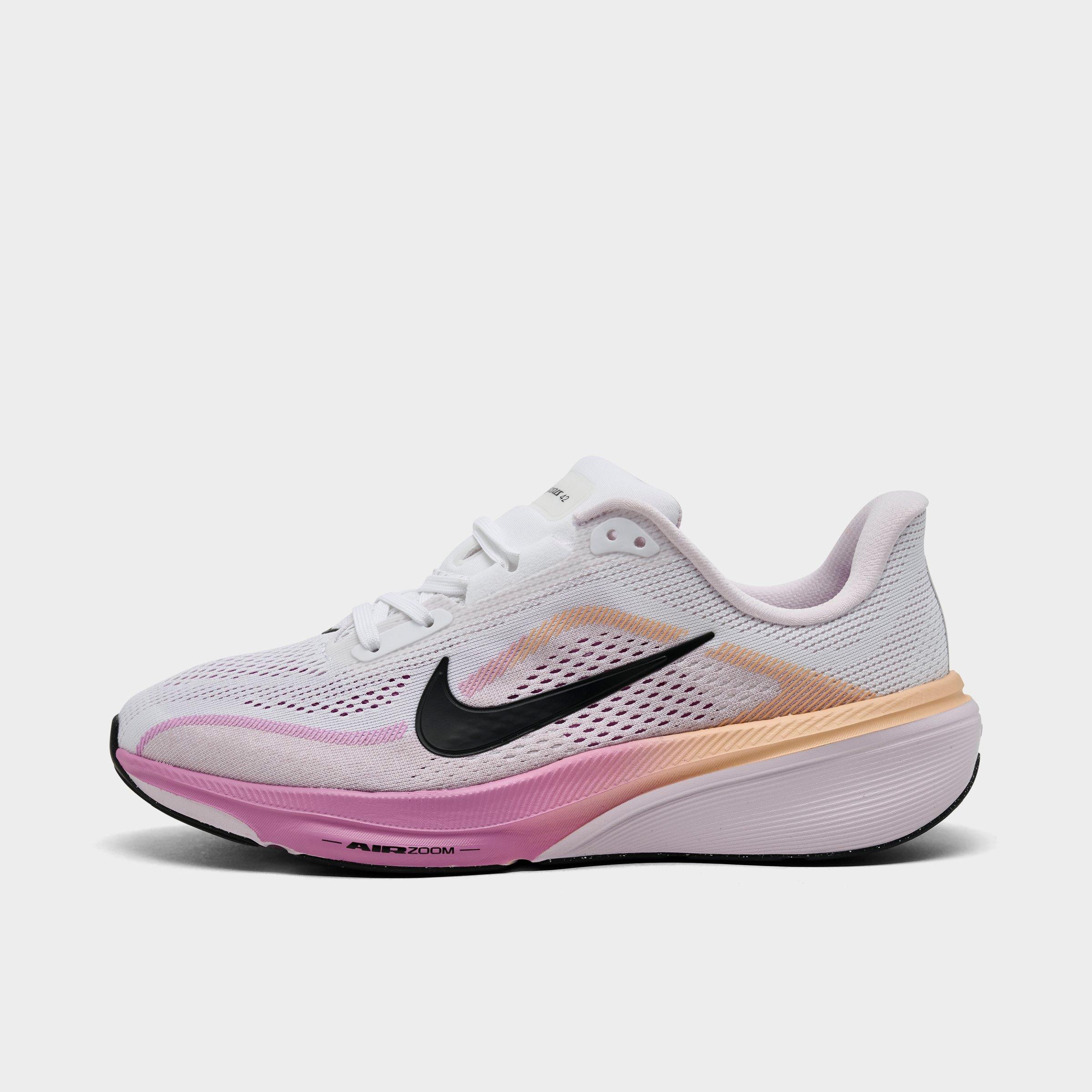 Nike Big Kids Pegasus 42 Running Shoes in White/Black/Bleached Lilac Size: 4.5
