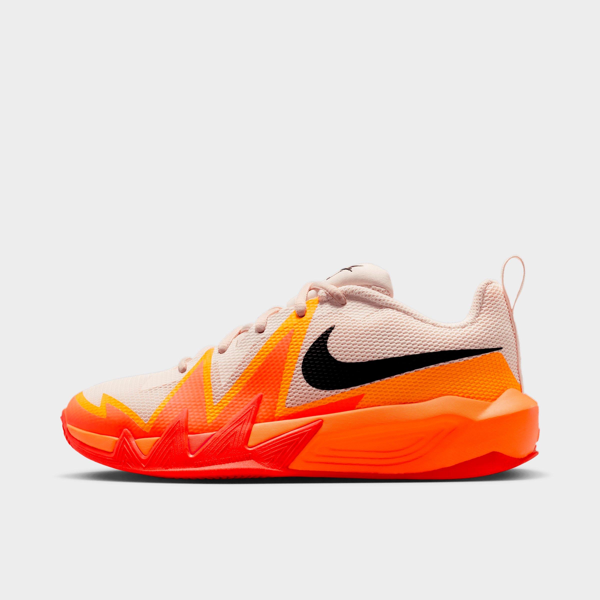 Nike Big Kids S. T. Dynamite Basketball Shoes in Chalk/Picante Red/Total Orange Size: 5.5