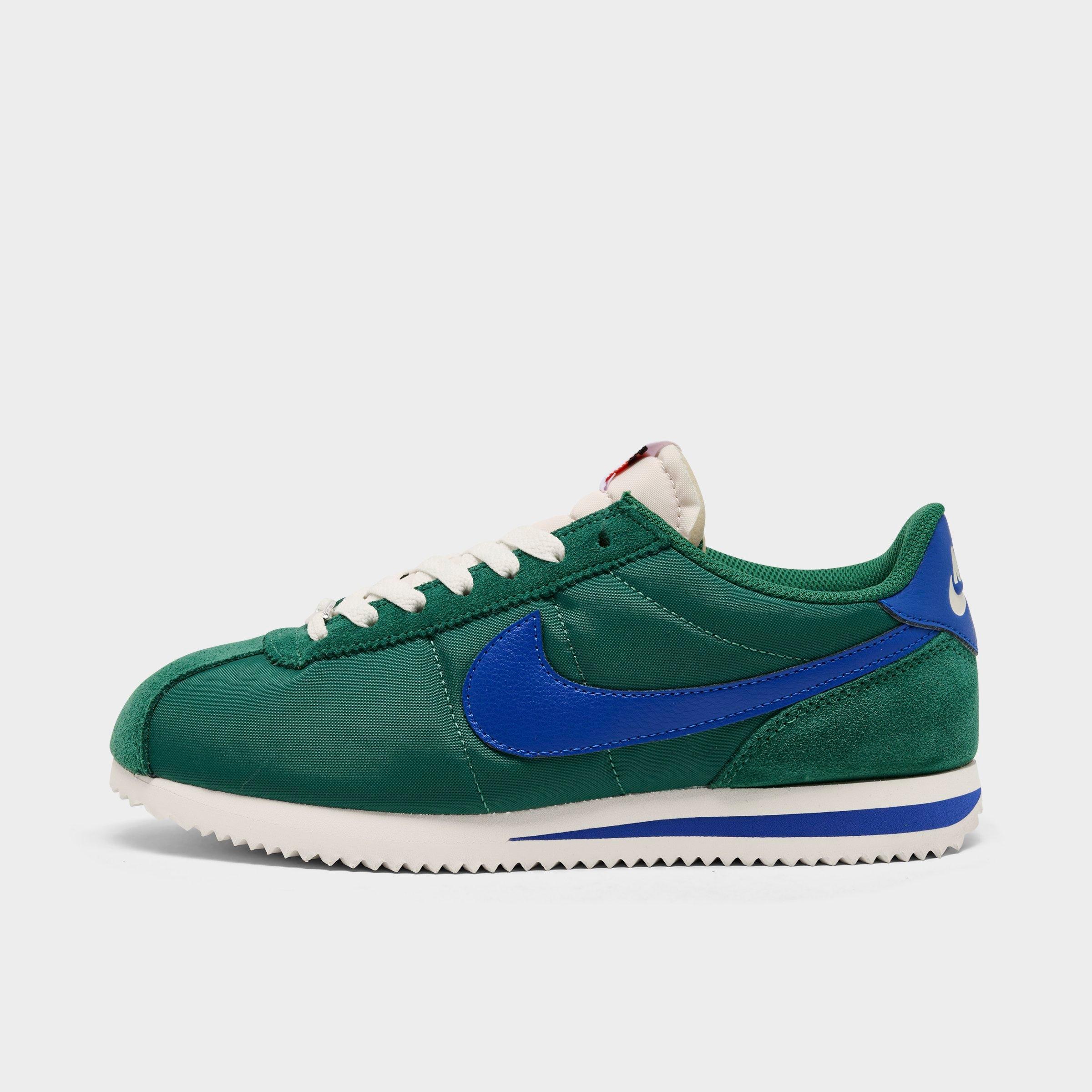 Nike Women's Cortex Textile Casual Shoes in Evergreen Aura/Sail/White Size: 6.5