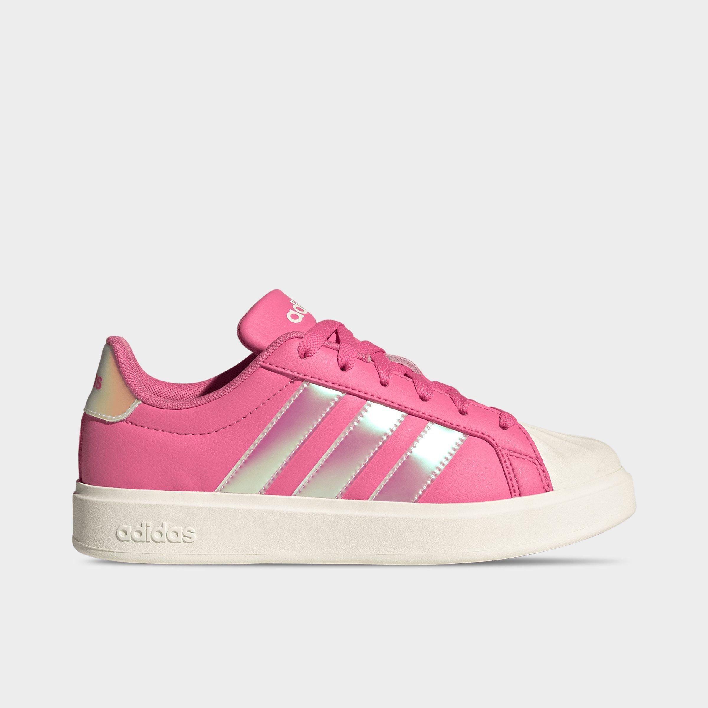 adidas Girls Big Kids Streettalk Casual Shoes in Pink Fusion/Cloud White/Wonder Quartz Size: 4.5