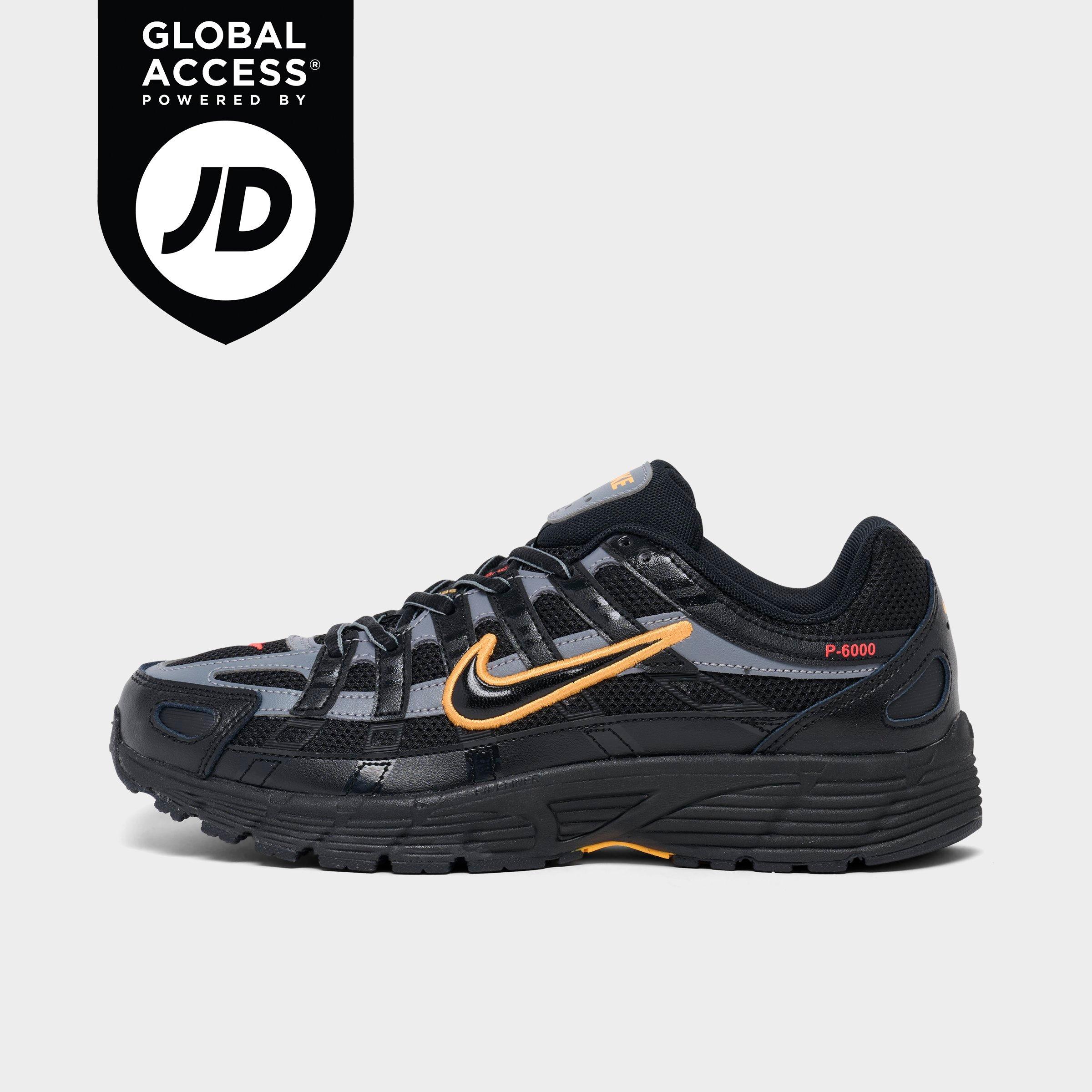 Nike Big Kids P-6000 Casual Shoes in Black/Laser Orange/Bright Crimson Size: 3.5