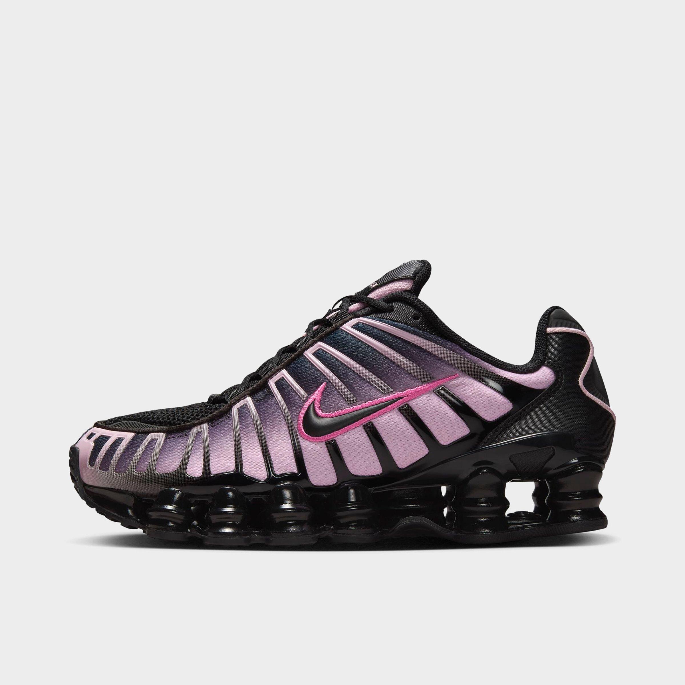 Nike Women's Shox TL Casual Shoes in Black/Playful Pink/Pink Foam Size: 6.0