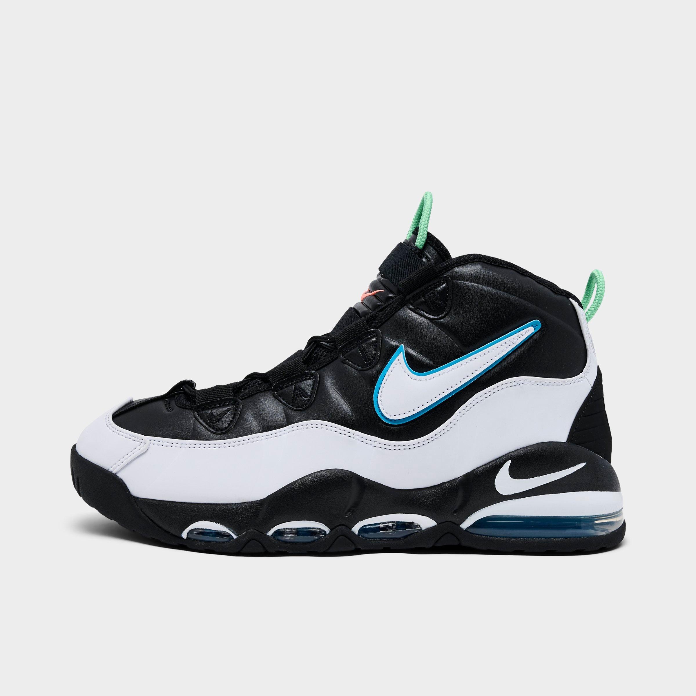 Nike Men's Air Max Uptempo '95 Basketball Shoes in Black/White/Orion Blue Size: 7.5