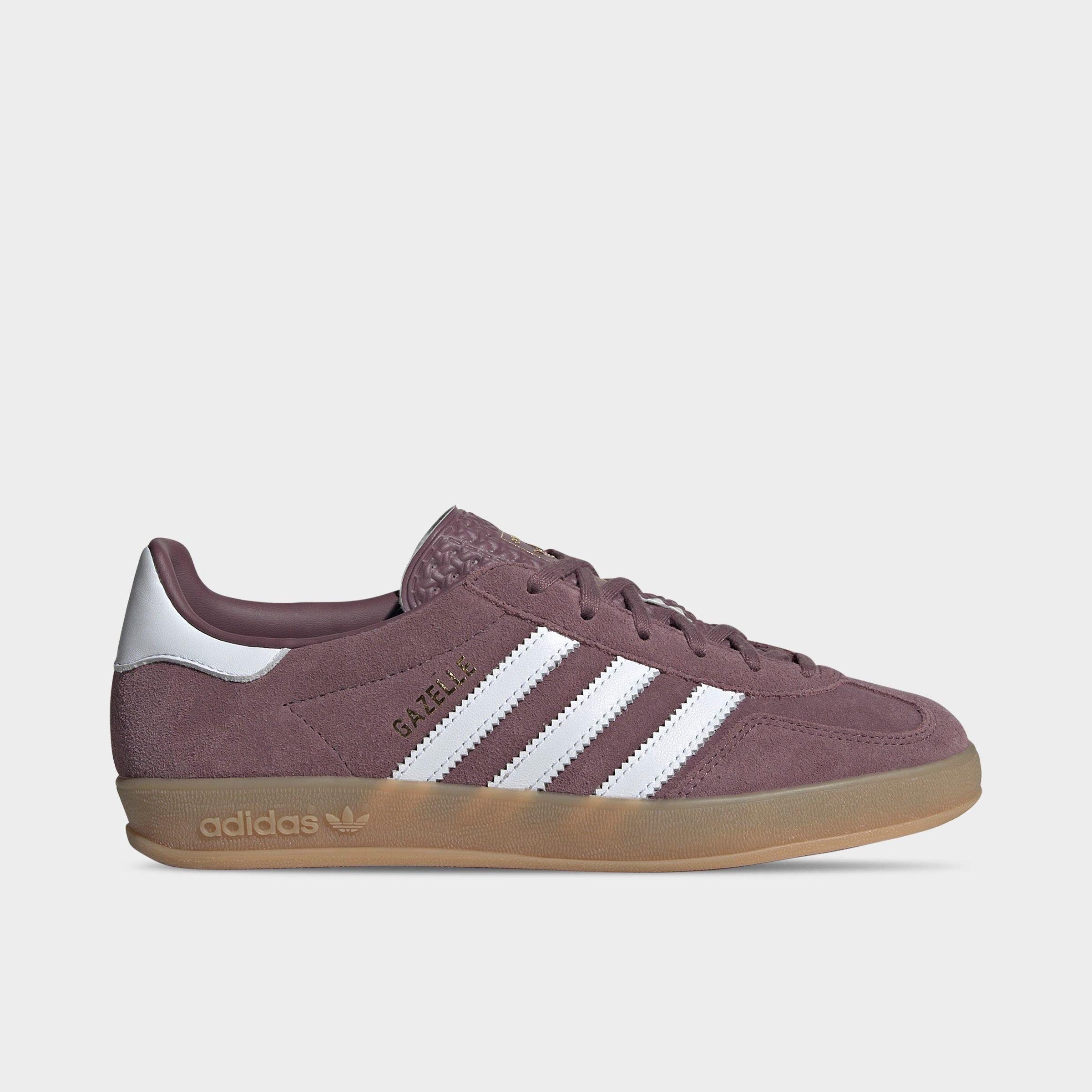 adidas Women's Originals Gazelle Indoor Casual Shoes in Shadow Fig/White/Gum Size: 6