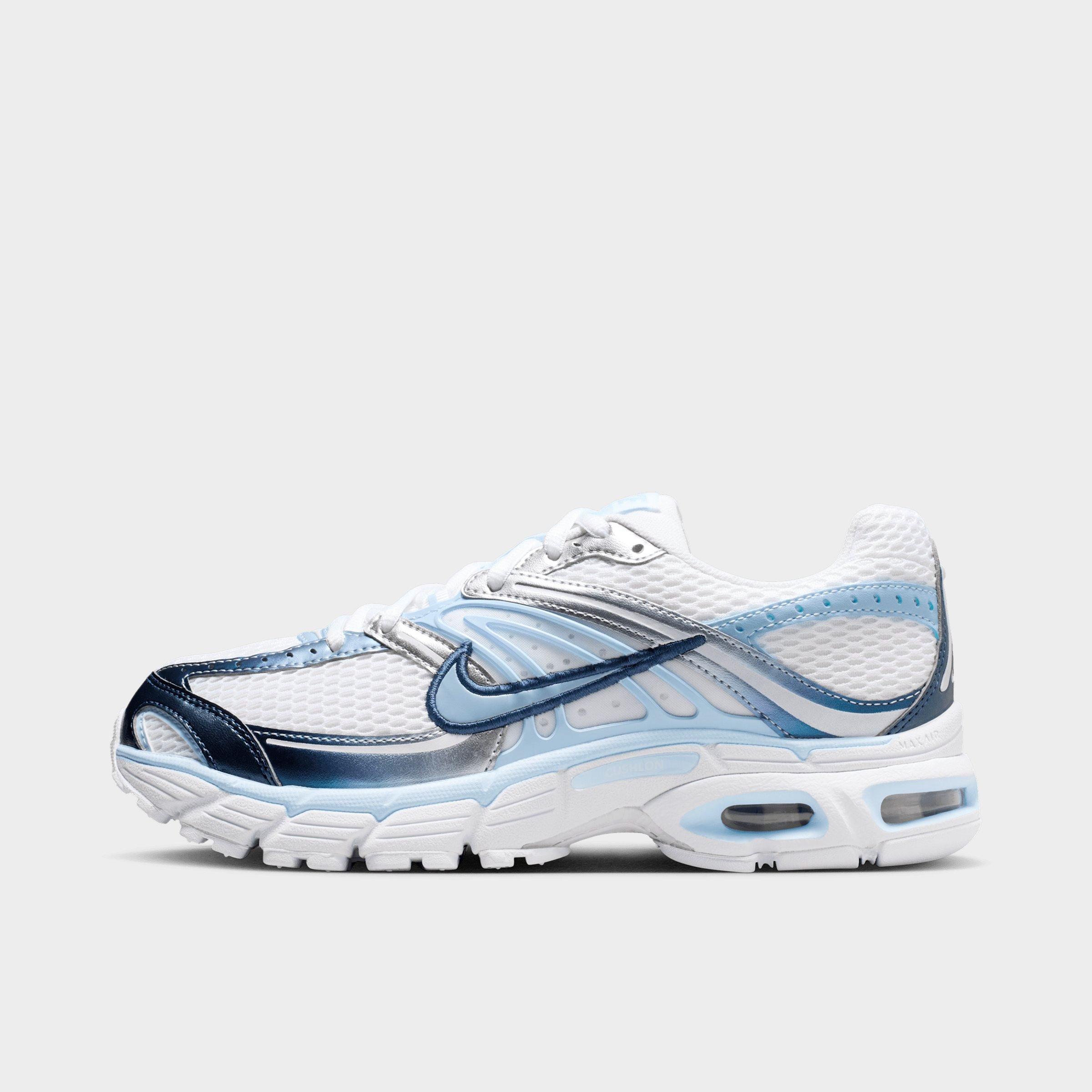 Nike Women's Air Max Moto 2K Casual Shoes in White/Metallic Silver/Midnight Navy Size: 8.5