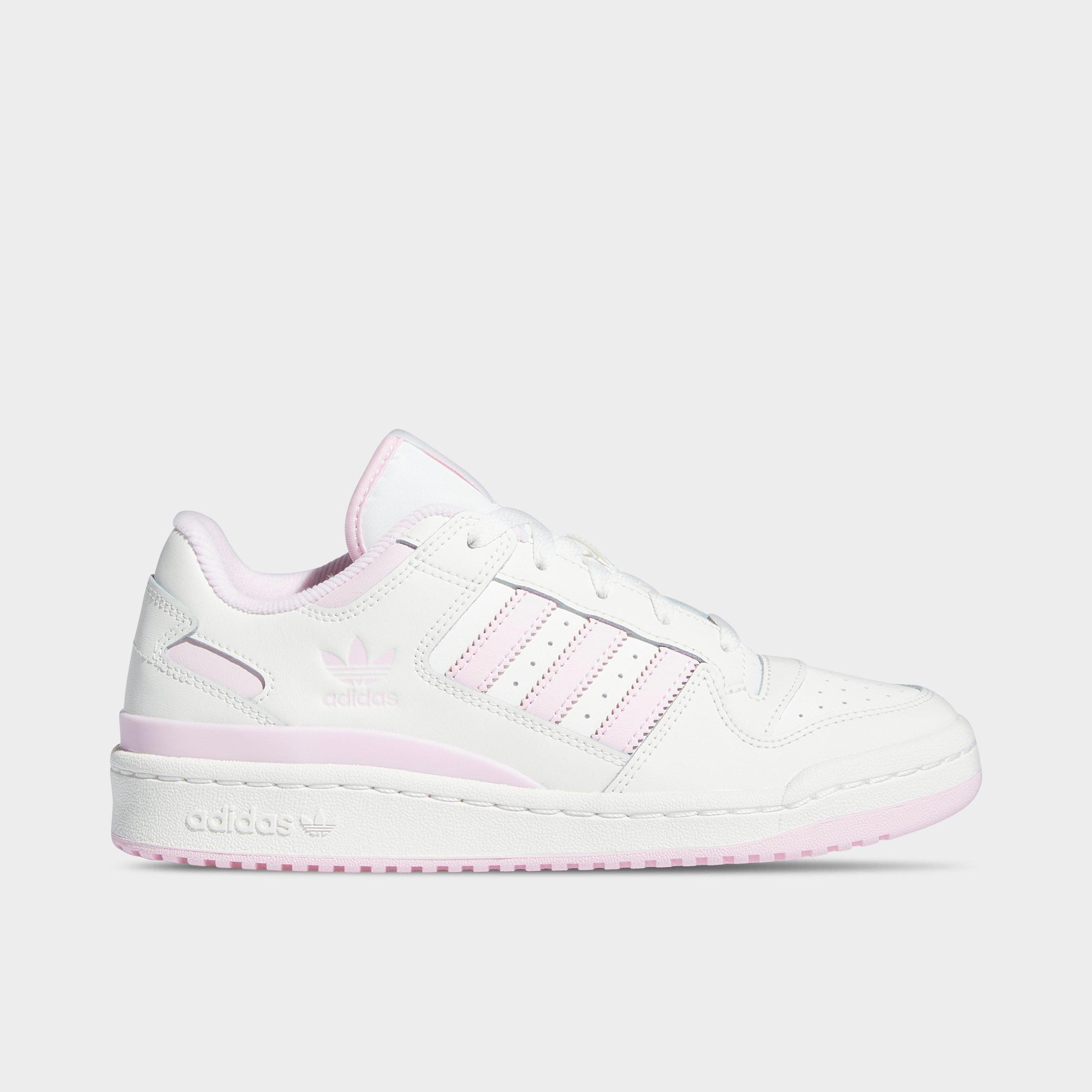 adidas Women's Originals Forum Low Classics Casual Shoes in Cloud White/Clear Pink/Cloud White Size: 5.0
