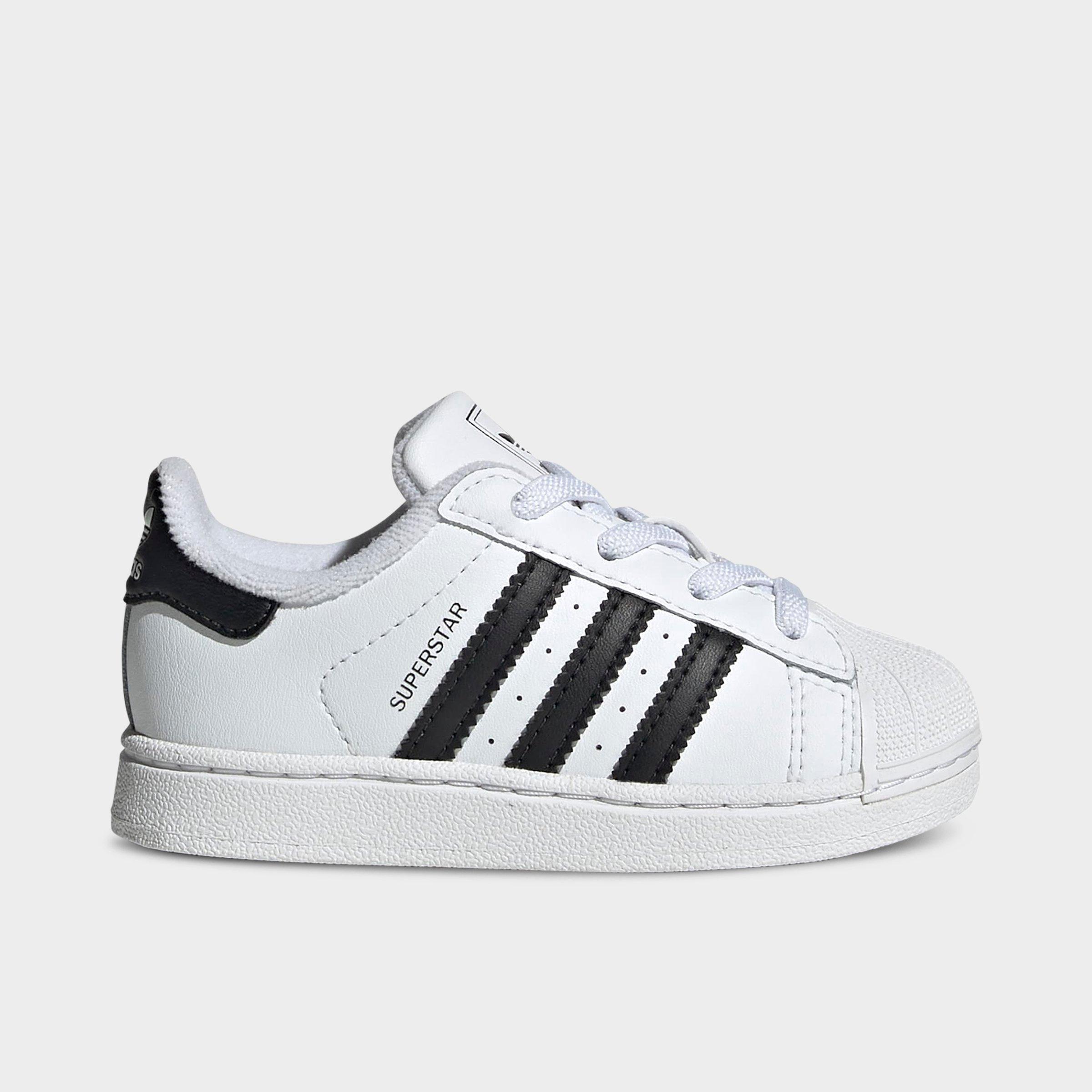adidas Kids Toddler Originals Superstar Casual Shoes in White/Black/White Size: 10