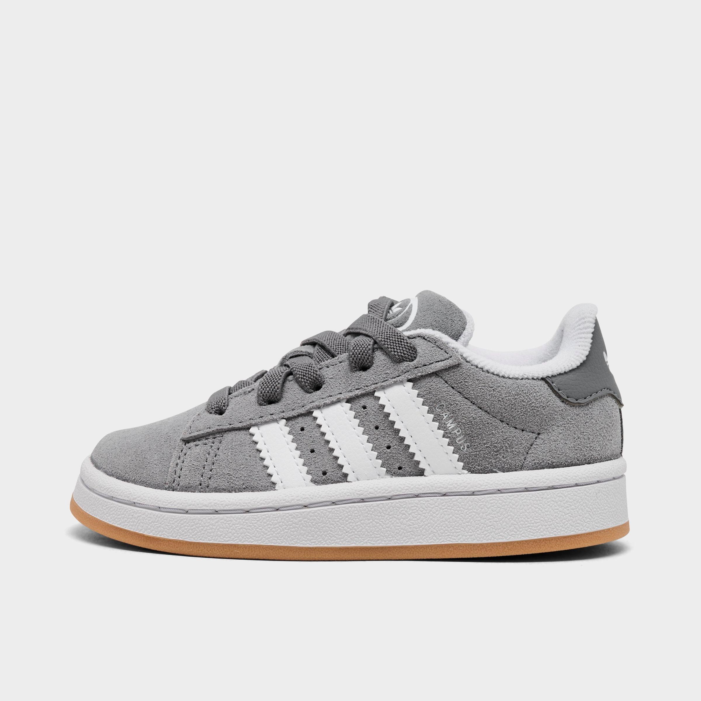 adidas Kids Toddler Originals Campus 00s Stretch Lace Casual Shoes in Grey/White/Gum Size: 6.0