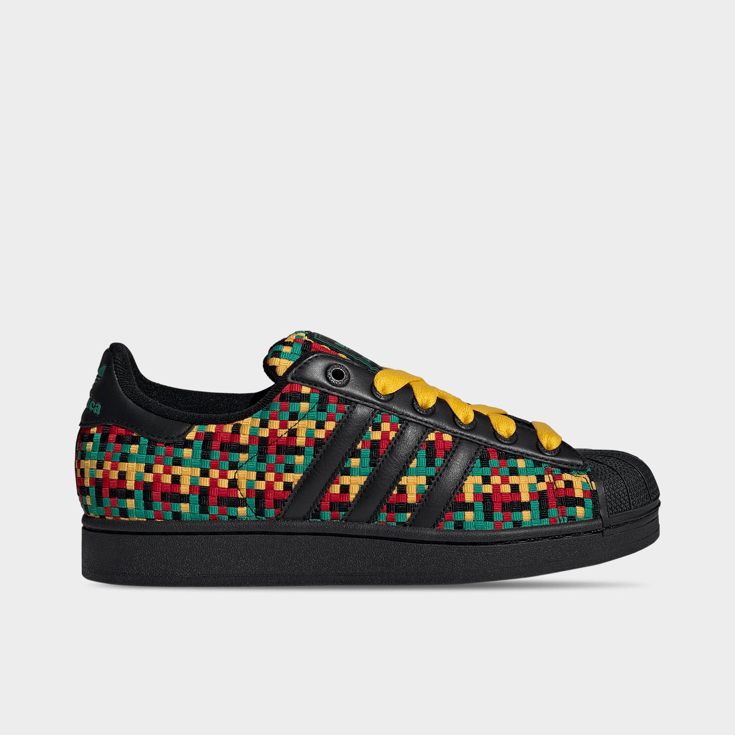adidas Men's Originals x Bob Marley Superstar II Casual Shoes in Eqt Yellow/Core Black Size: 10.5