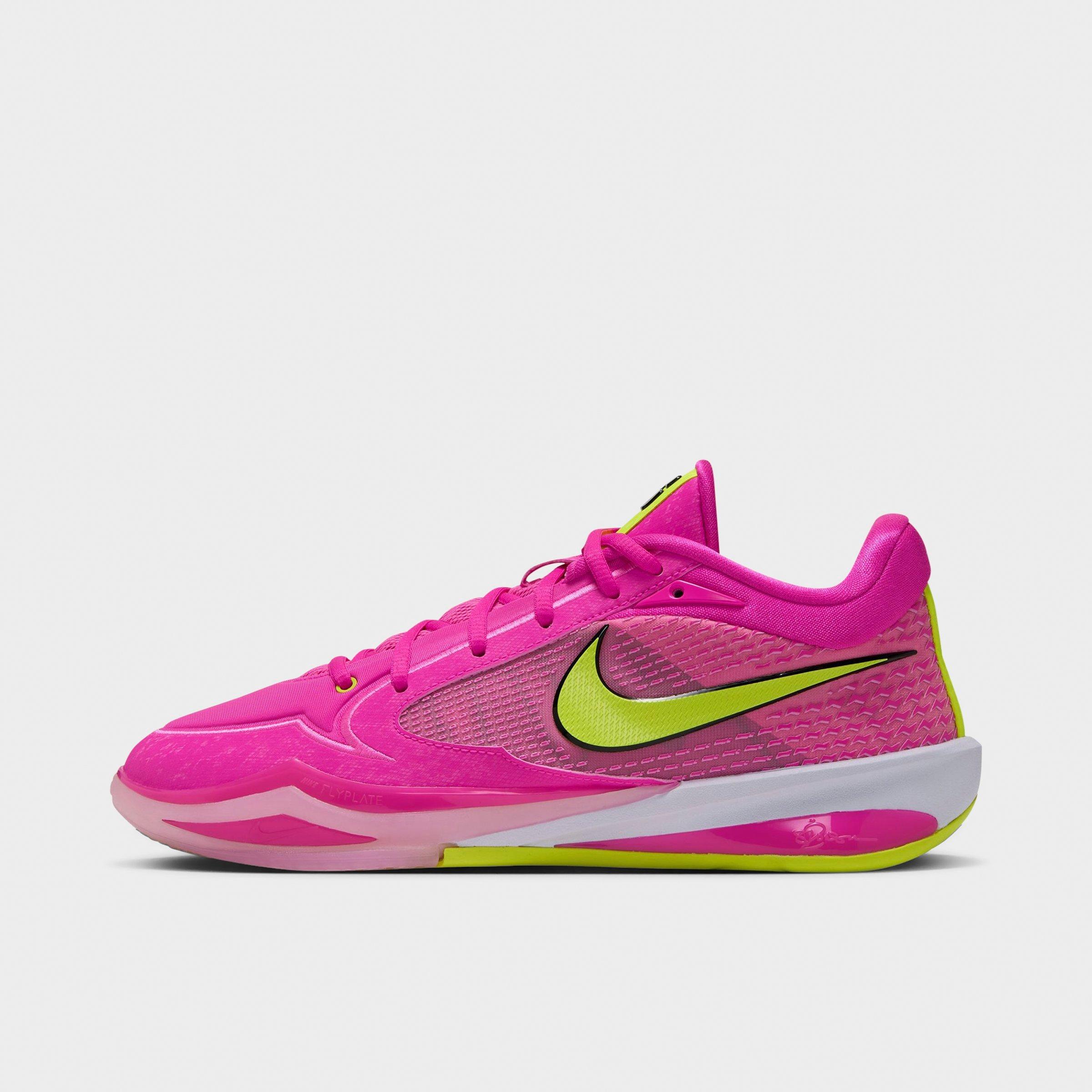 Nike Women's Sabrina 4 Basketball Shoes in Desert Pink/Lemon Venom/Pink Rise Size: 5.5