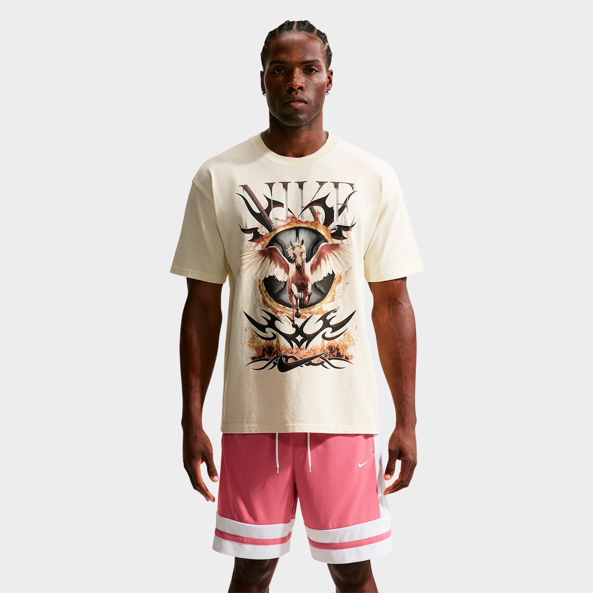 Nike Men's Wings Graphic Basketball T-Shirt in Coconut Milk Size: 4XL