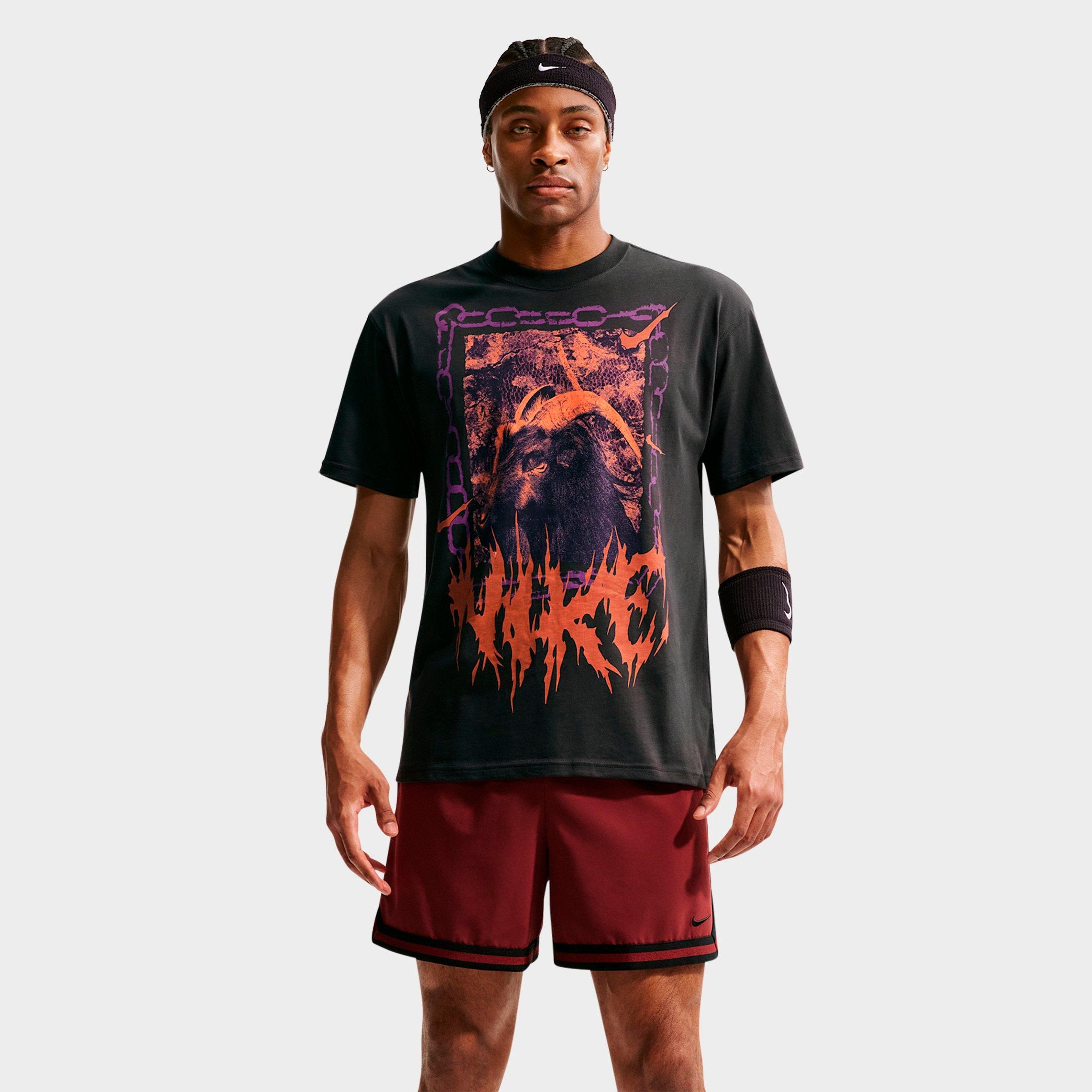 Nike Men's Basketball Goat Graphic T-Shirt in Off Noir Size: L Tall