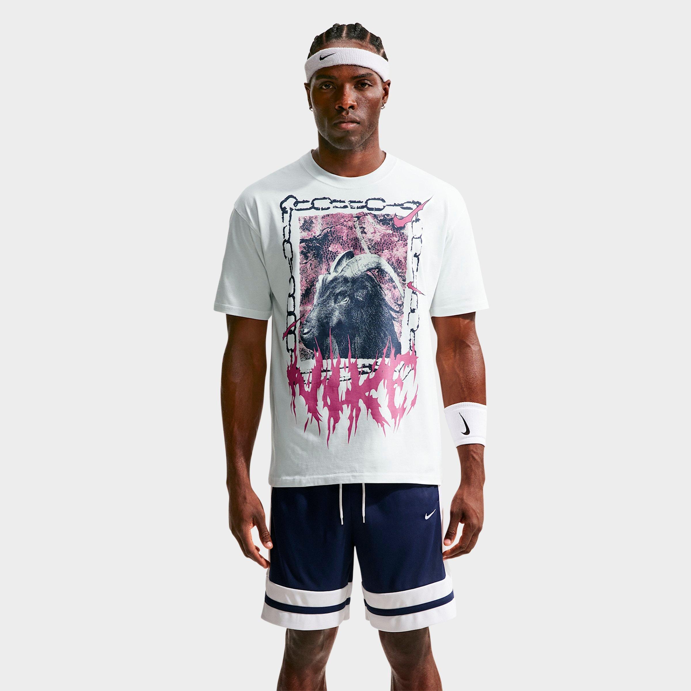 Nike Men's Basketball Goat Graphic T-Shirt in Summit White Size: Large