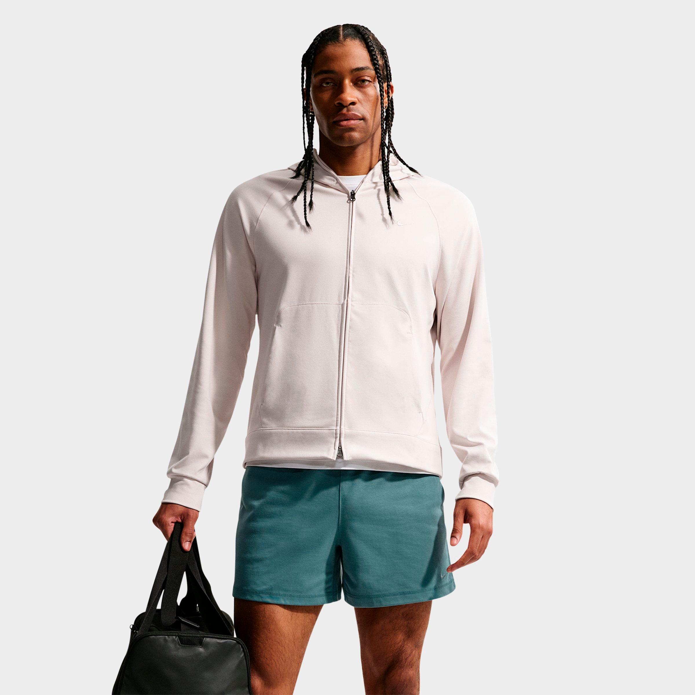 Nike Men's Primary NanoKnit Dri-FIT UV Protection Full-Zip Training Hoodie in Light Orewood Brown/Sail/Heather Size: XL