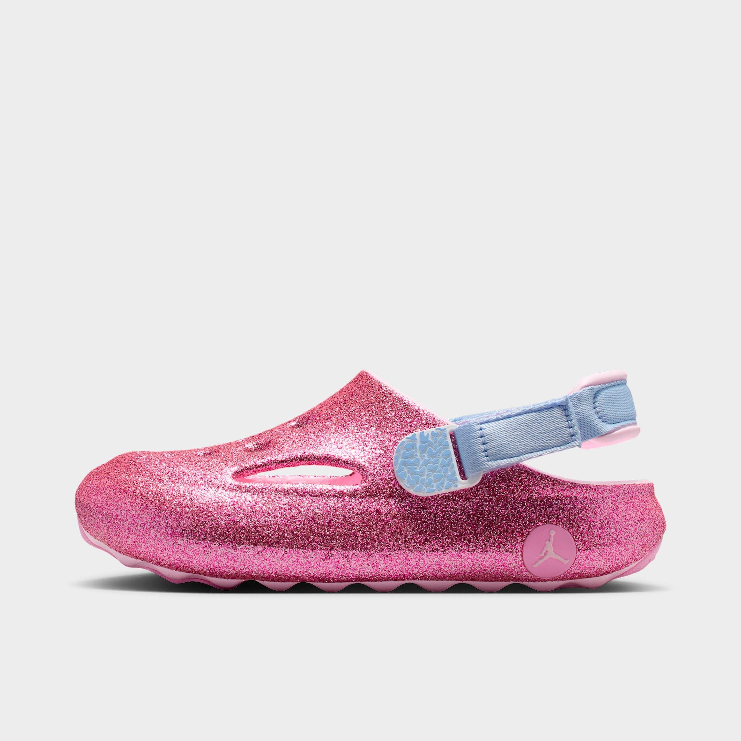 Jordan Girls Little Kids Hydrip Sandals in Pink Foam/Cobalt Bliss Size: 3.0