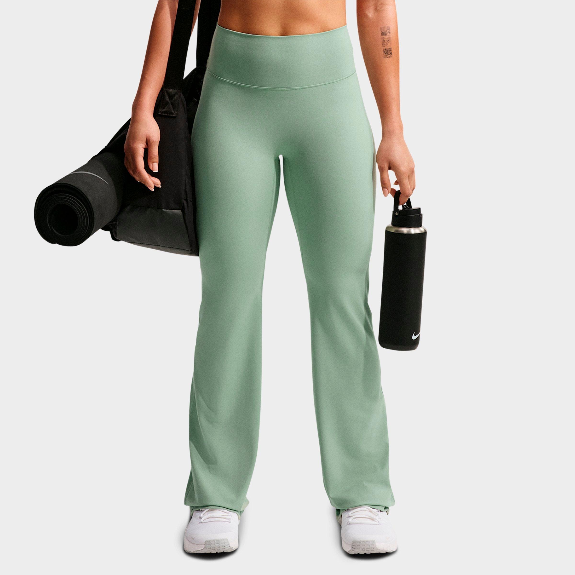 Nike Women's Zenvy Seamless Front High-Waisted Flared Leggings in Steam/White Size: Medium
