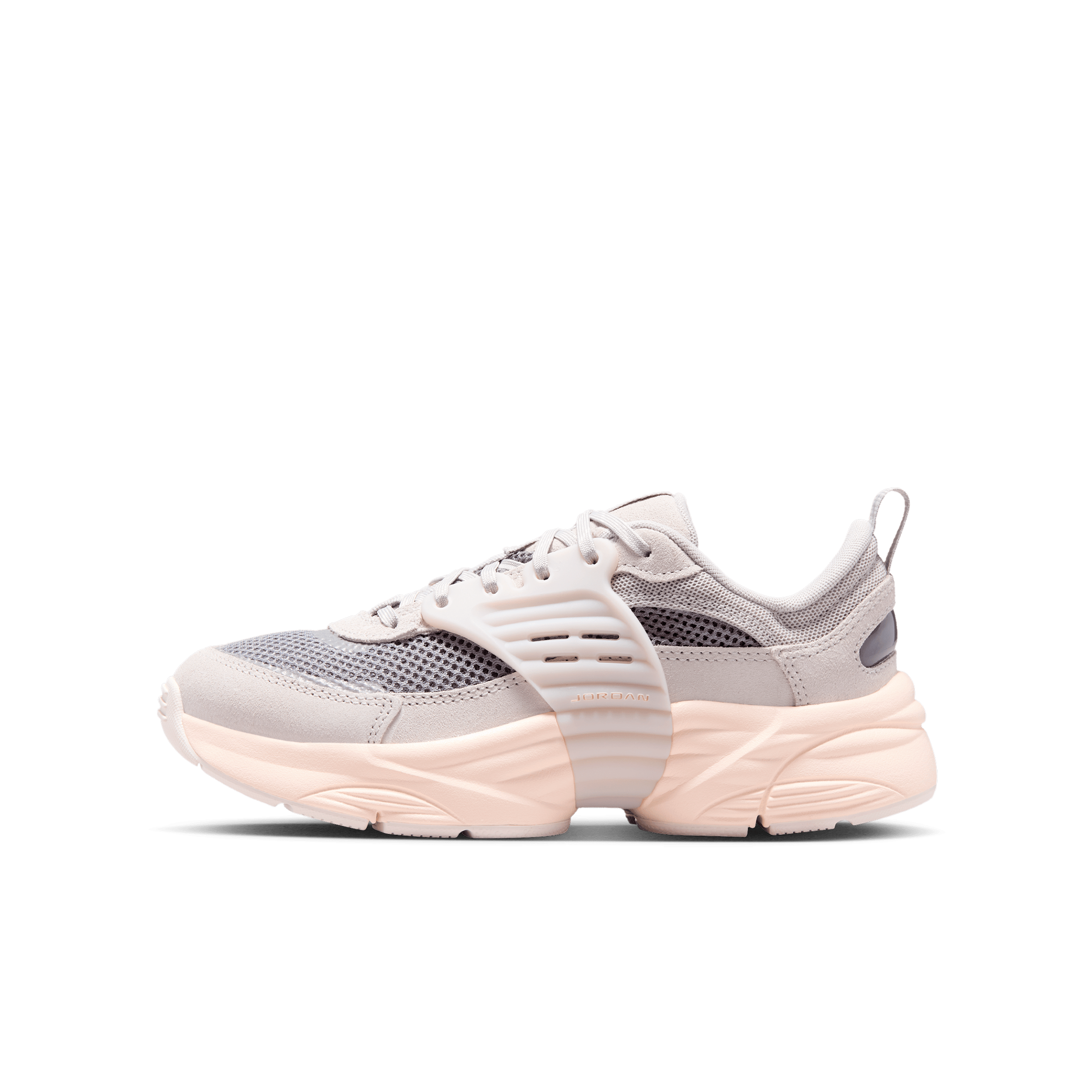 Jordan Big Kids Trunner O/S Casual Shoes in Light Iron Ore/Smoke Grey/Chalk Size: 4.0