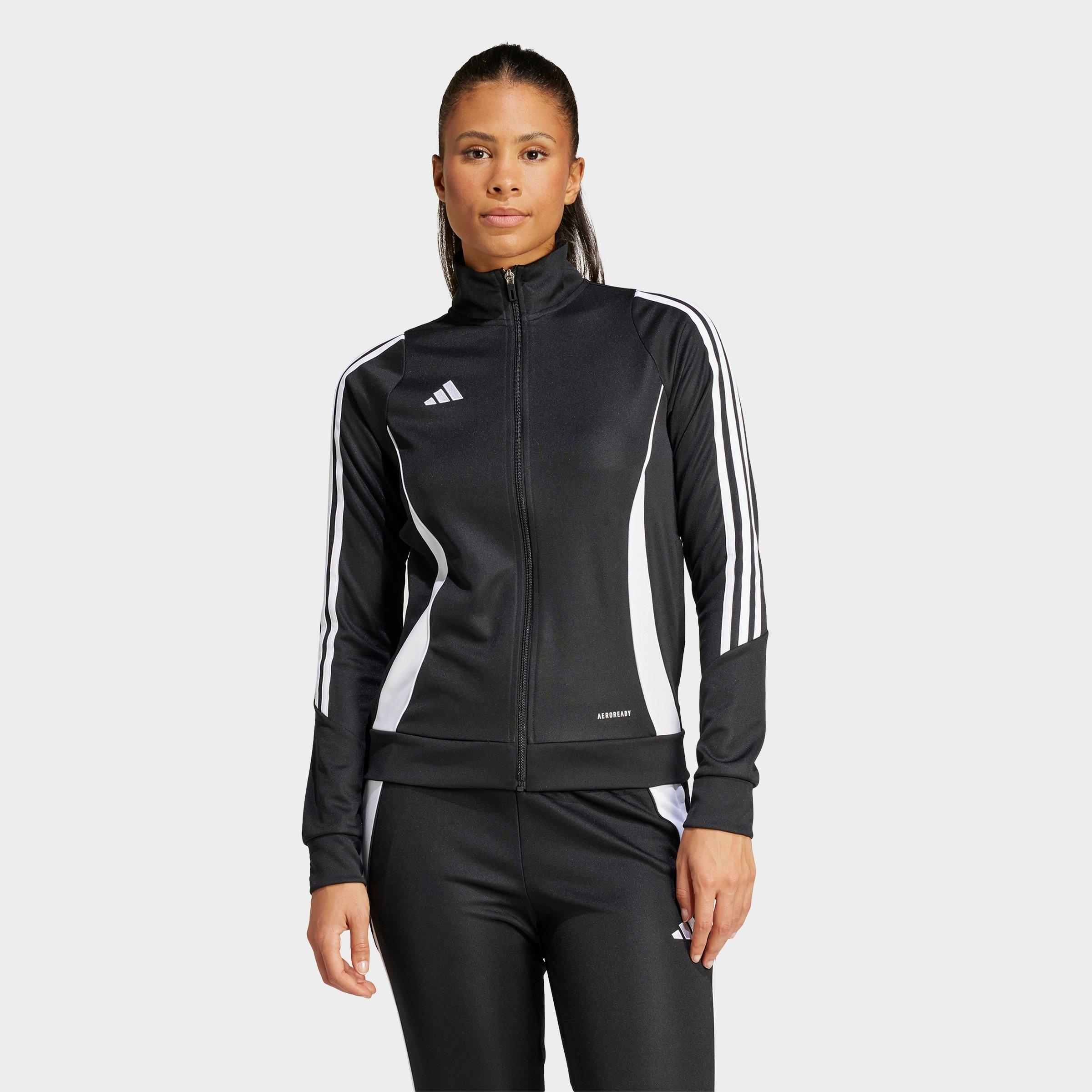 adidas Women's Tiro 24 Track Training Jacket in Black/White Size: Large