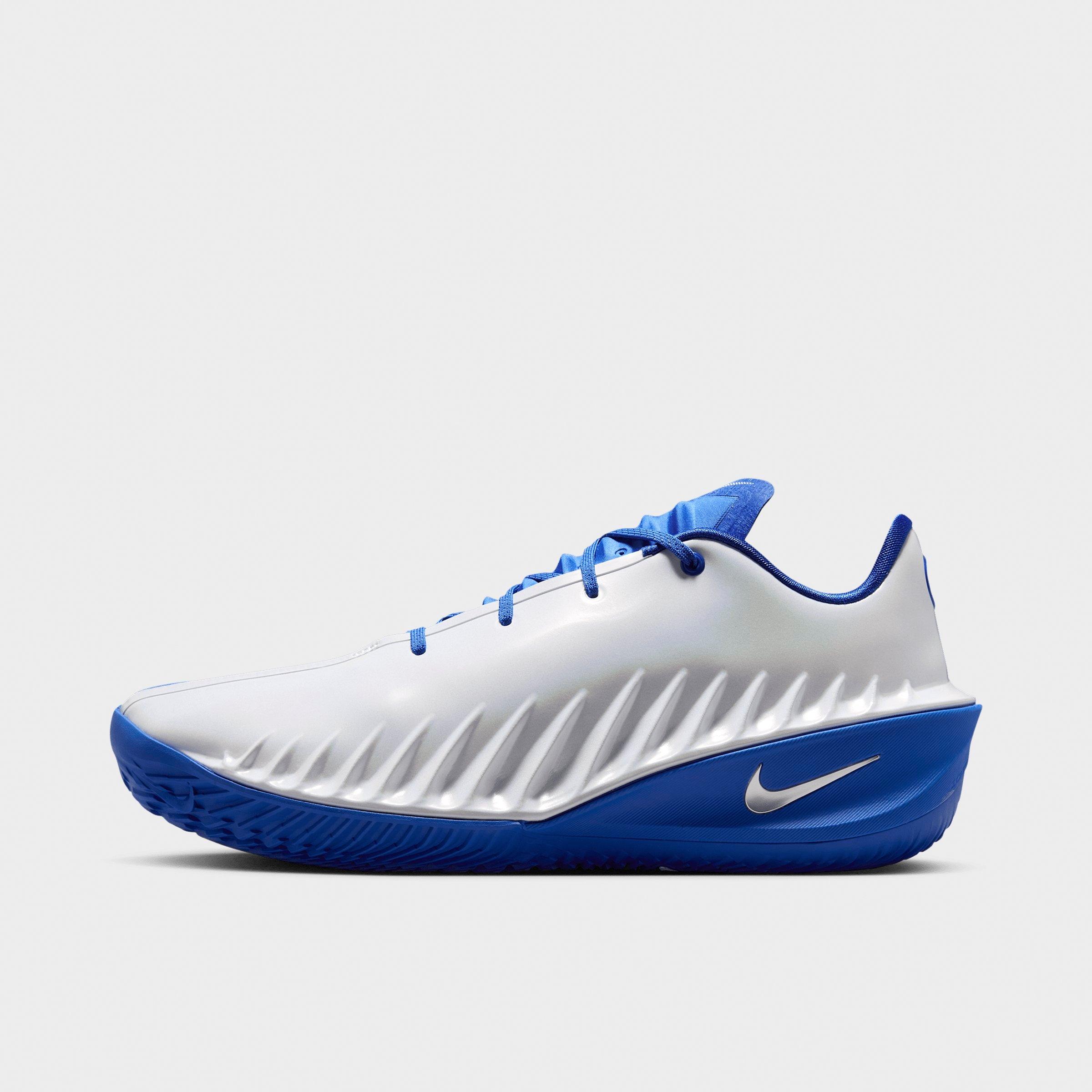 Nike Men's G. T. Cut 4 Basketball Shoes in White/Game Royal/Metallic Silver Size: 6.5