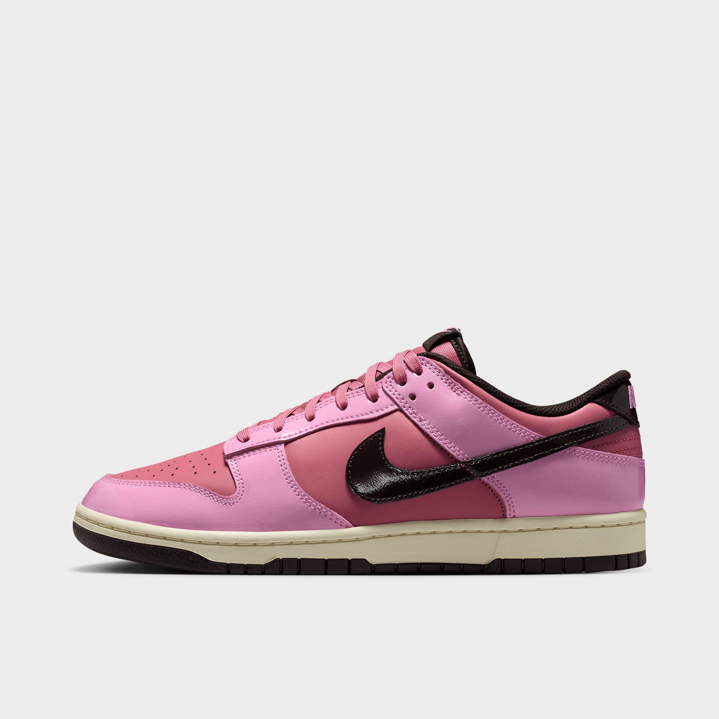 Nike Men's Dunk Low Retro Casual Shoes in Pink Rise/Elemental Pink/Beach Size: 13.0