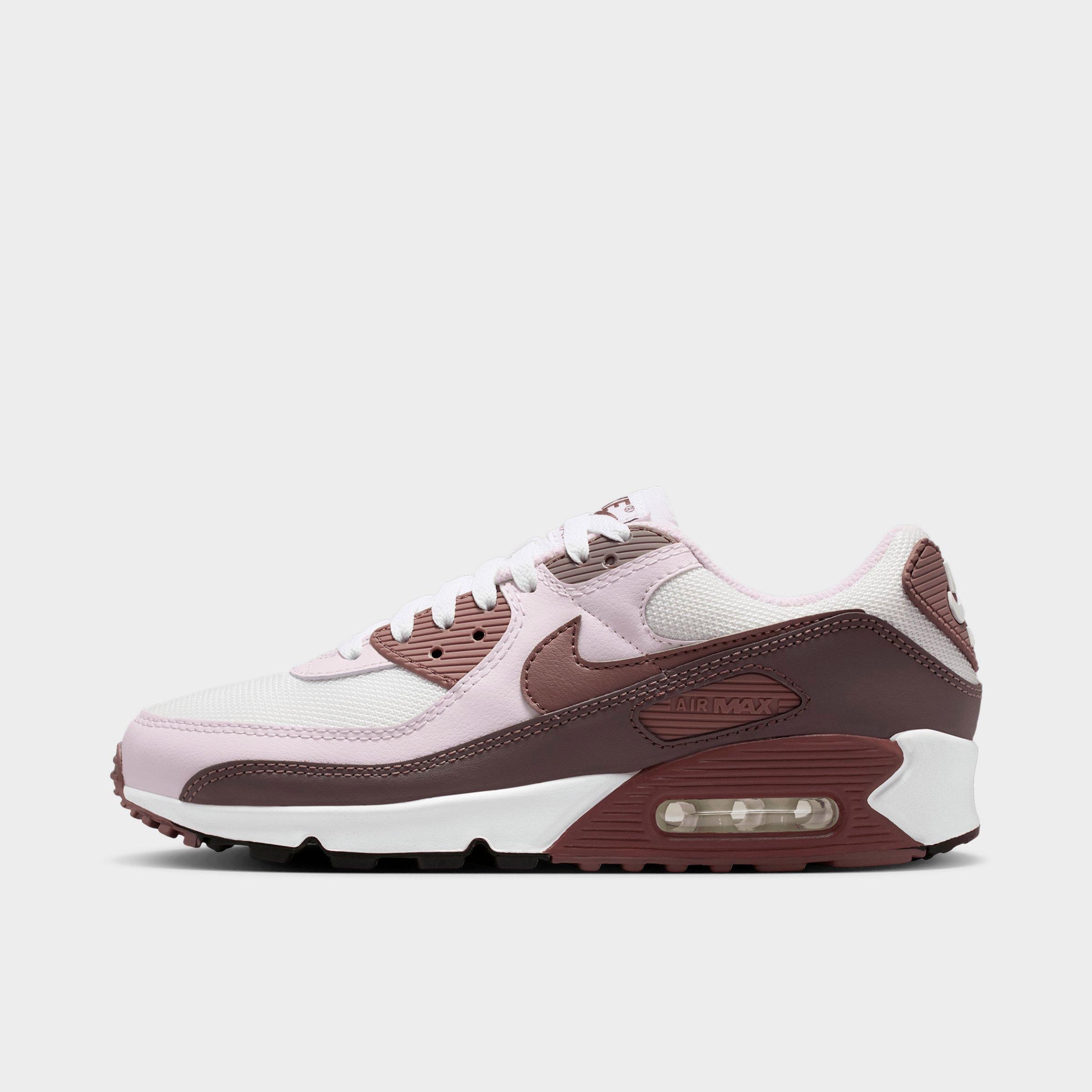 Nike Women's Air Max 90 Casual Shoes in White/Tattoo/Light Violet Size: 8.5