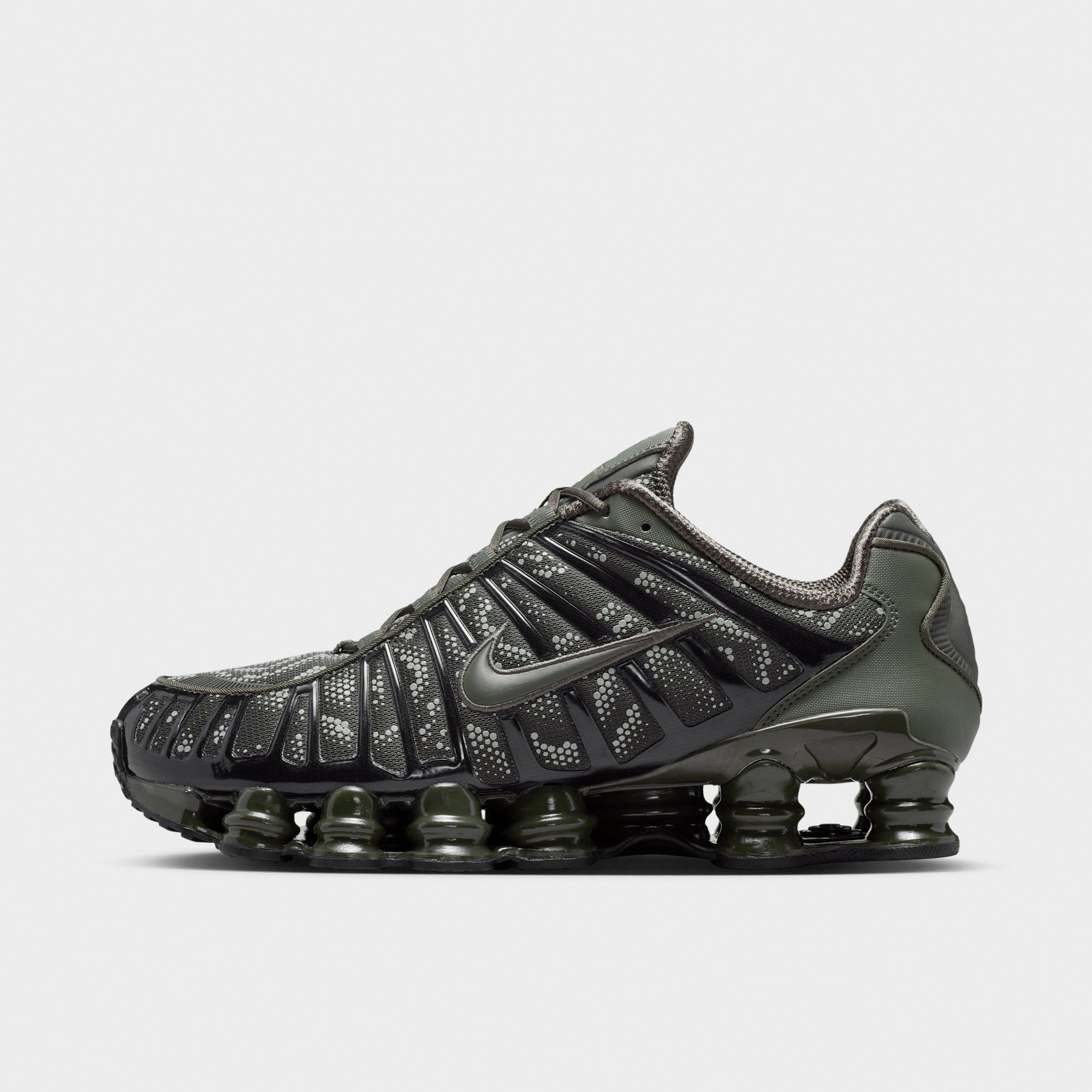 Nike Men's Shox TL Casual Shoes in Newsprint/Black/Newsprint Size: 6.5