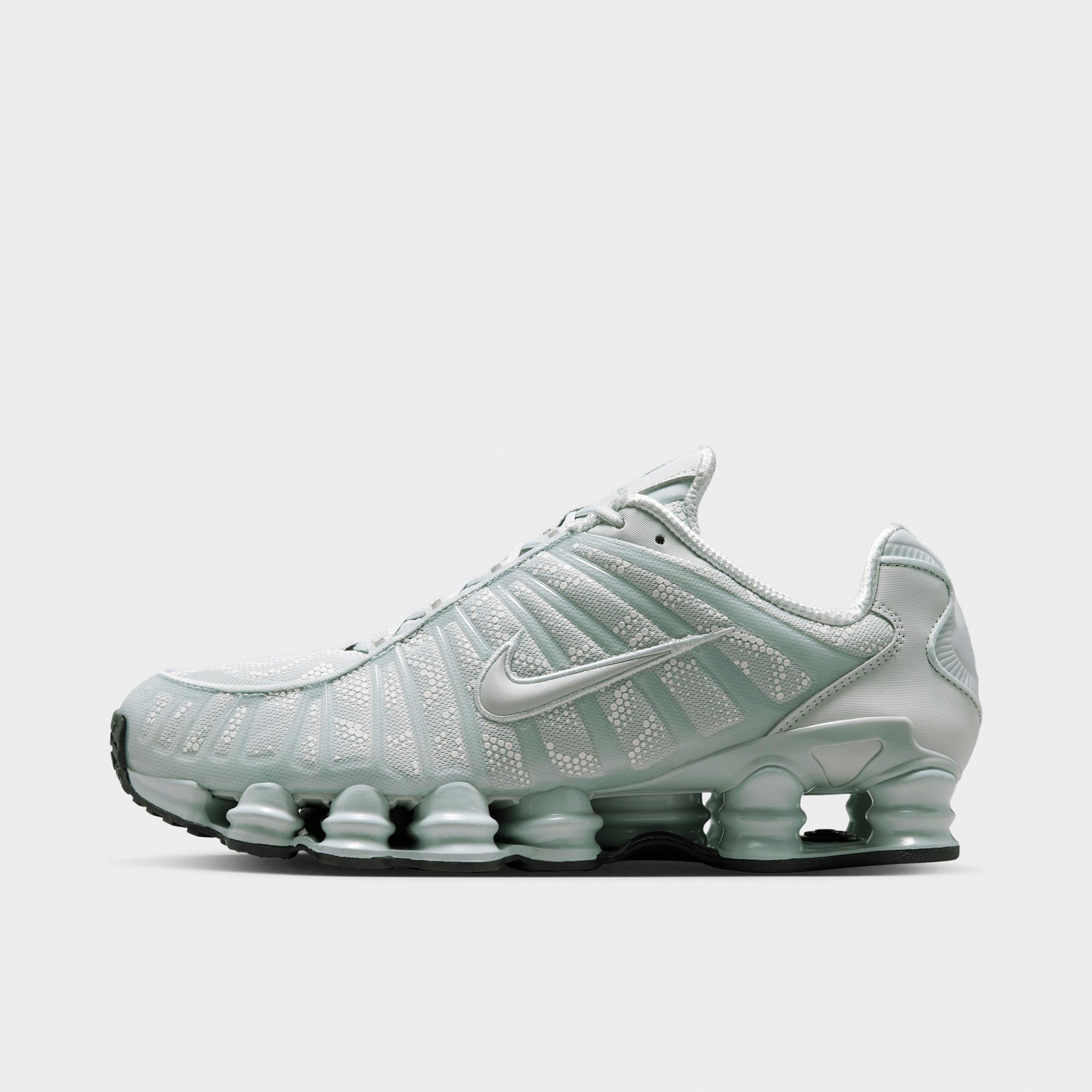 Nike Men's Shox TL Casual Shoes in Light Silver/Newsprint/Light Silver Size: 6.5