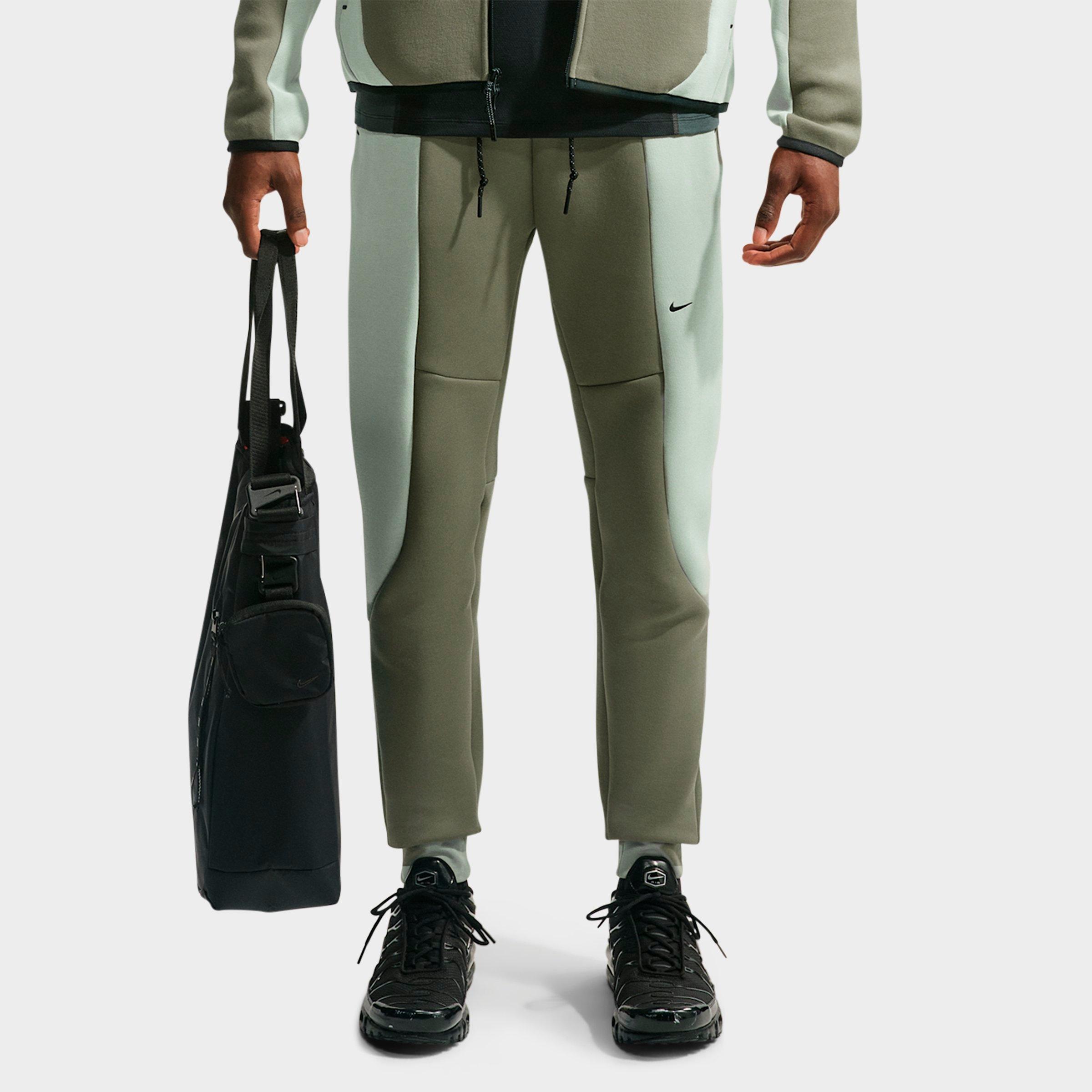 Nike Men's Tech Fleece Pro Colorblock Jogger Pants in Silver Sage/Jade Horizon/Black Size: Medium