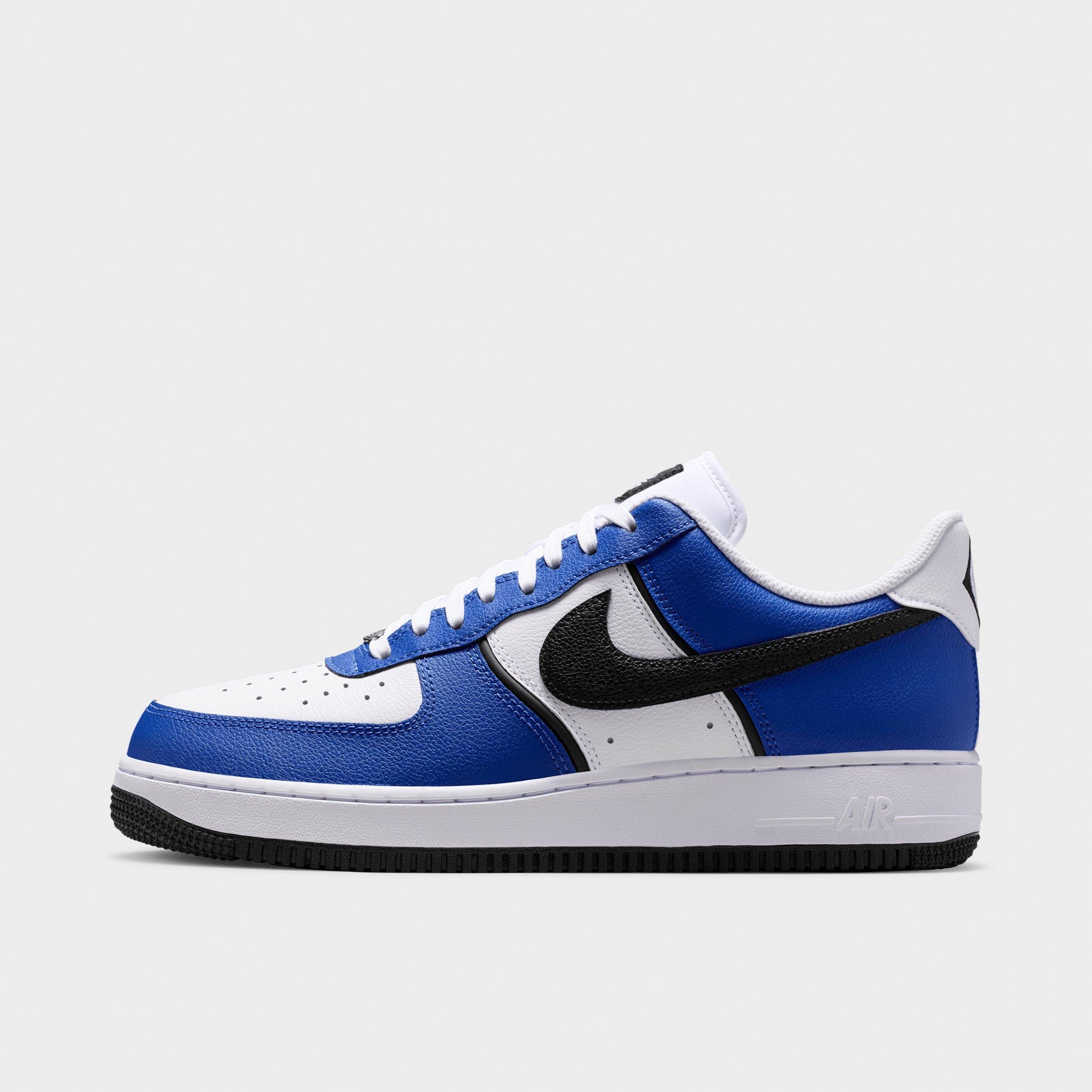 Nike Men's Air Force 1 '07 LV8 Sport Casual Shoes in Old Royal/White/Metallic Silver Size: 9.0
