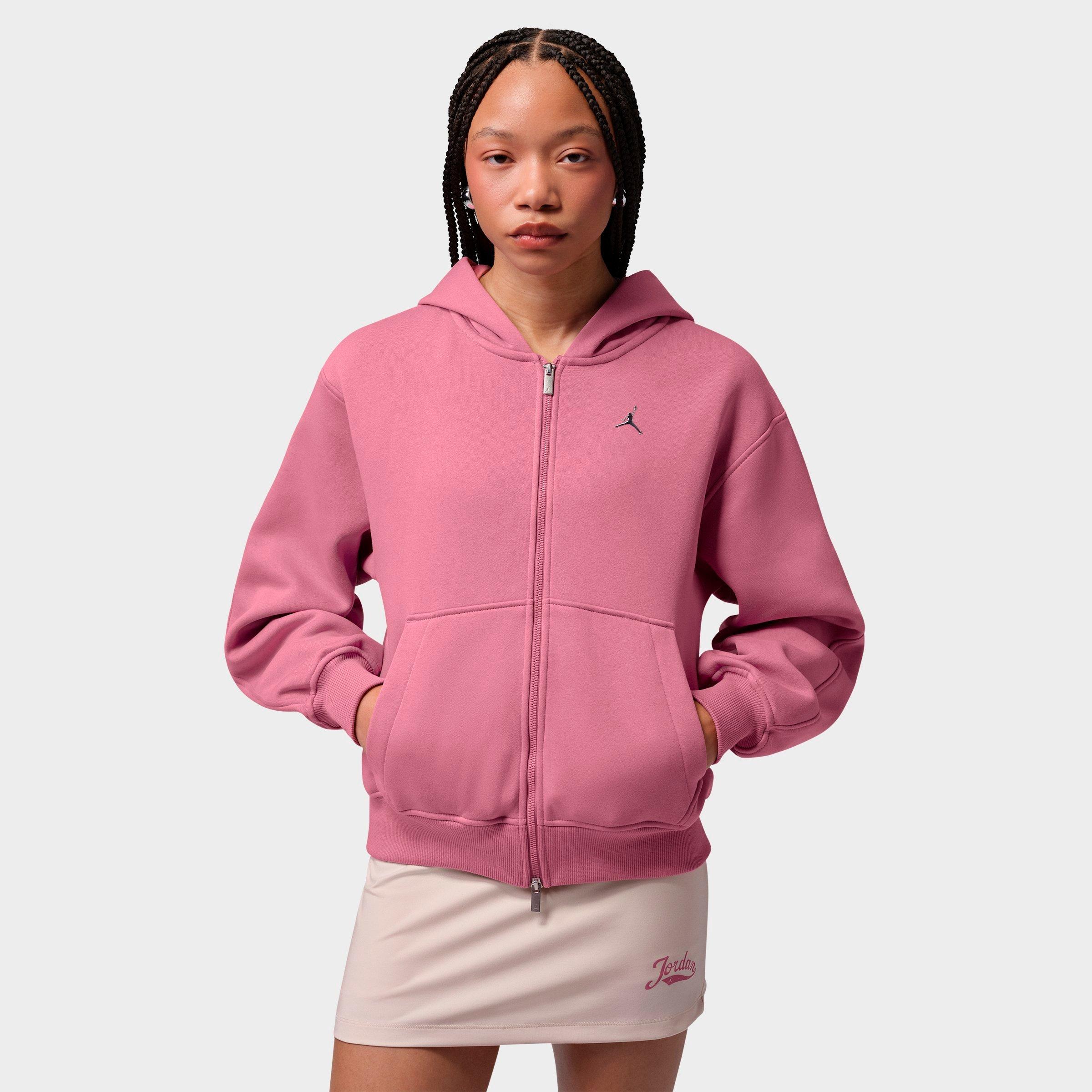 Jordan Women's Brooklyn Full-Zip Hoodie in Desert Berry Size: Large