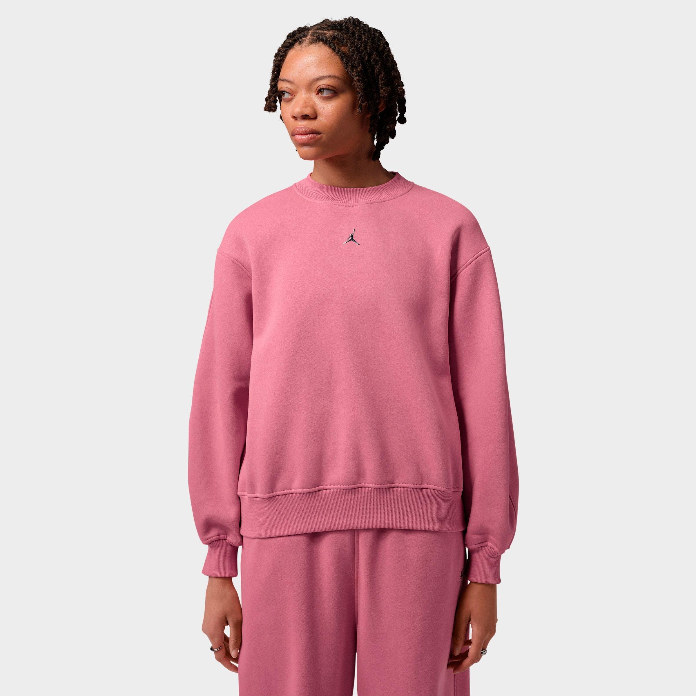 Jordan Women's Brooklyn Fleece Crewneck Sweatshirt in Desert Berry Size: Medium