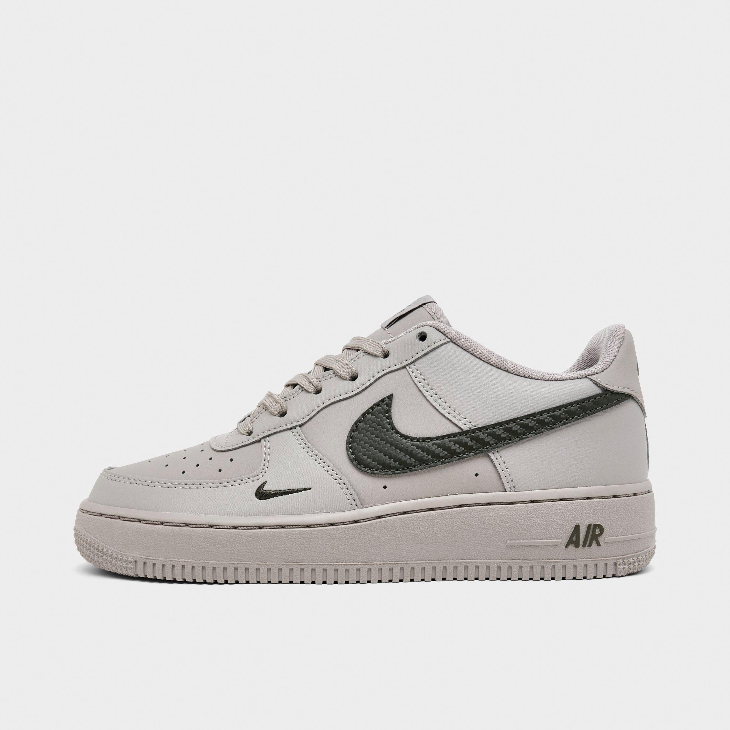 Nike Big Kids Air Force Low Casual Shoes in College Grey/Newsprint Size: 3.5