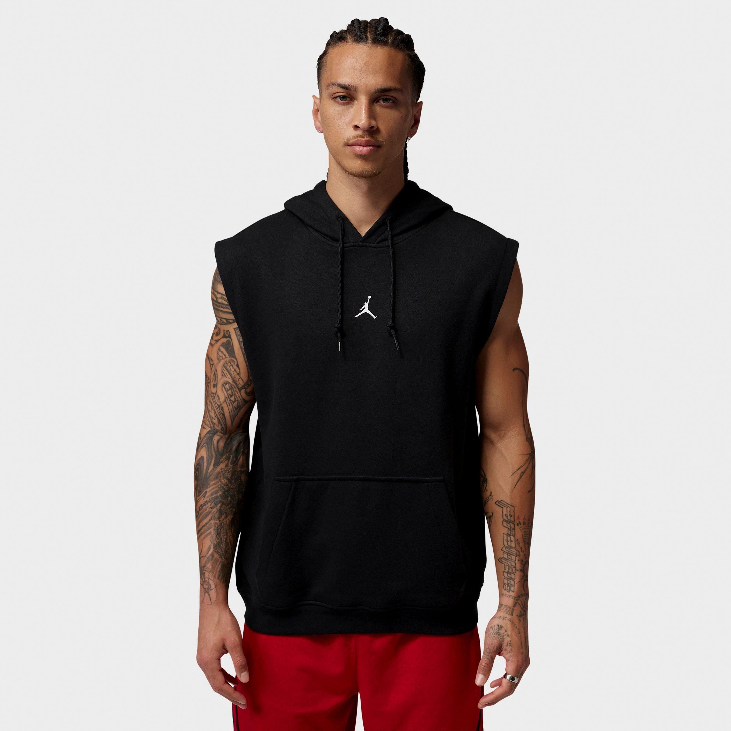 Jordan Men's Sport Crossover Dri-FIT Sleeveless Pullover Hoodie in Black Size: Small