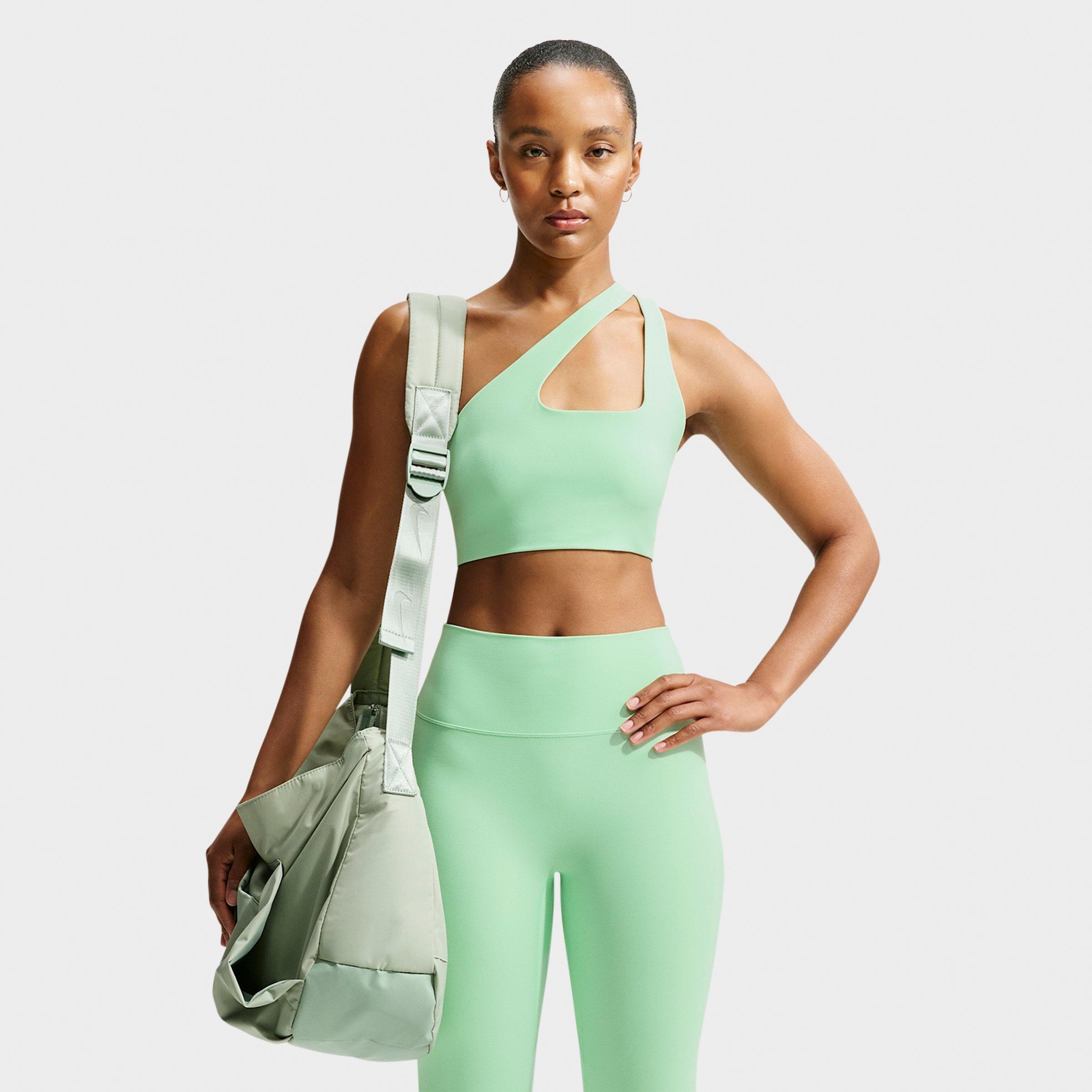 Nike Women's Zenvy Light-Support Sports Bra in Cucumber Calm/Cool Grey Size: Large