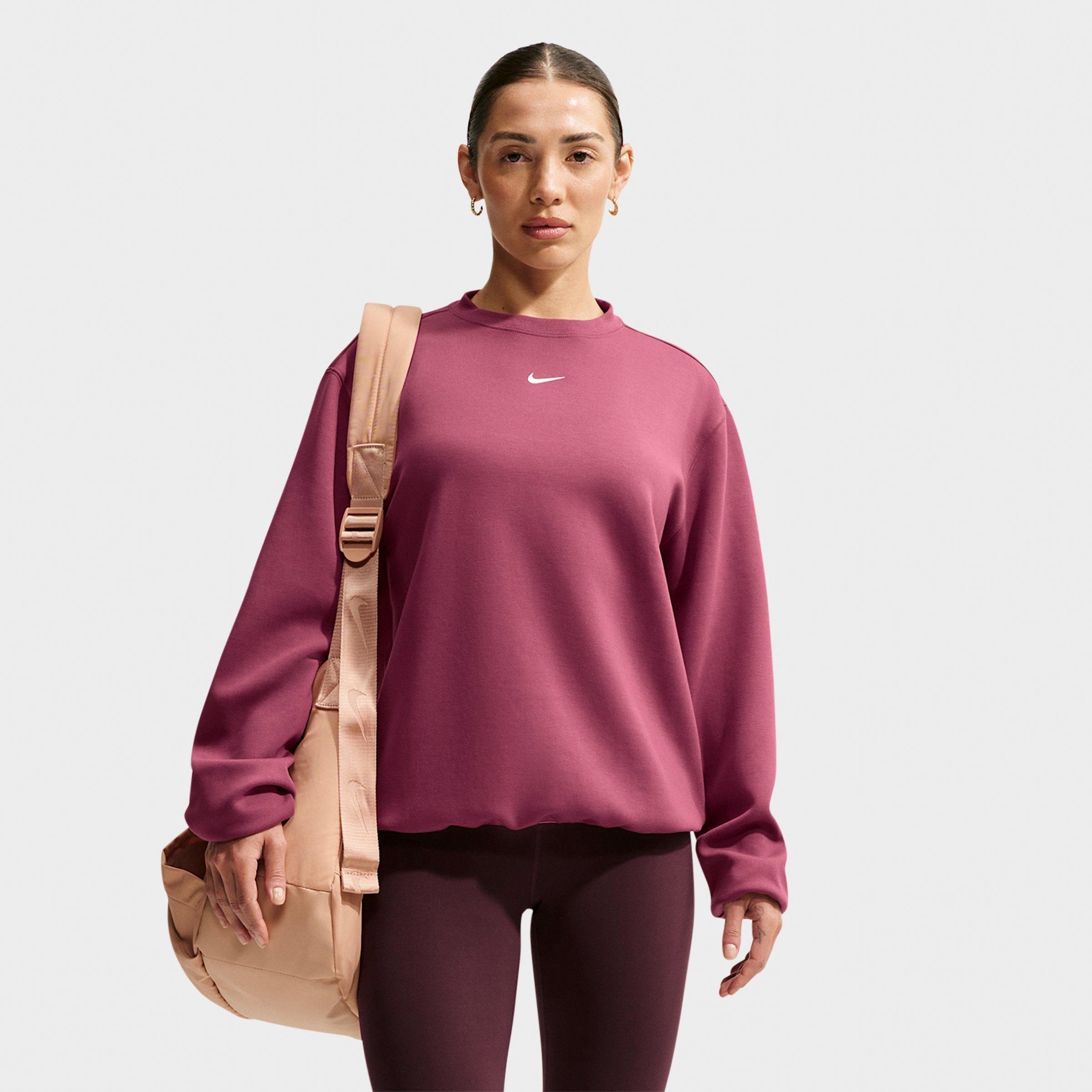 Nike Women's Studio Fleece Sport Dri-FIT Crewneck Sweatshirt