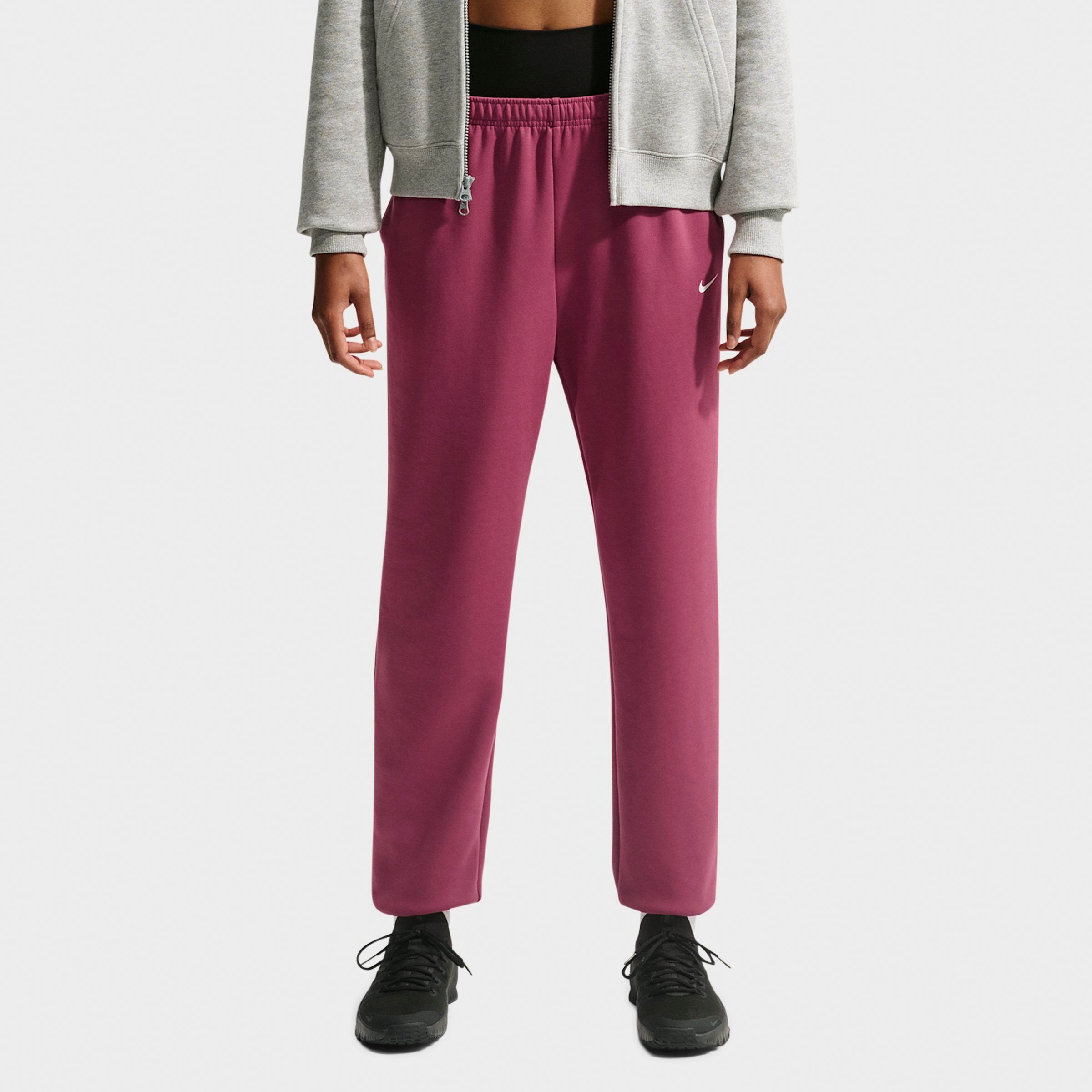 Nike Women's Studio Fleece Sport Mid-Rise Dri-FIT Cuffed Pants