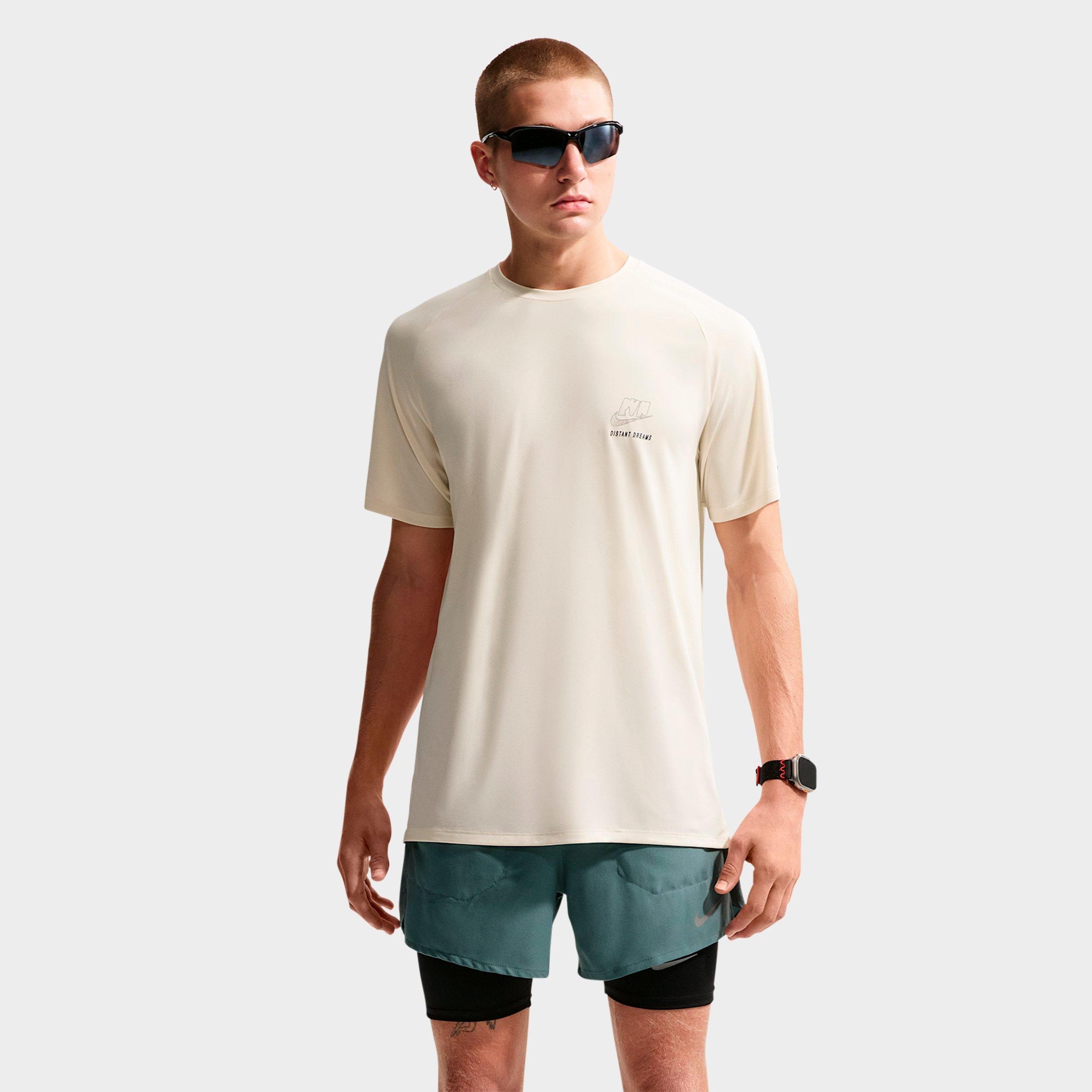 Nike Men's Stride Dri-FIT Distant Dreams ADV Running Top in Coconut Milk Size: Small
