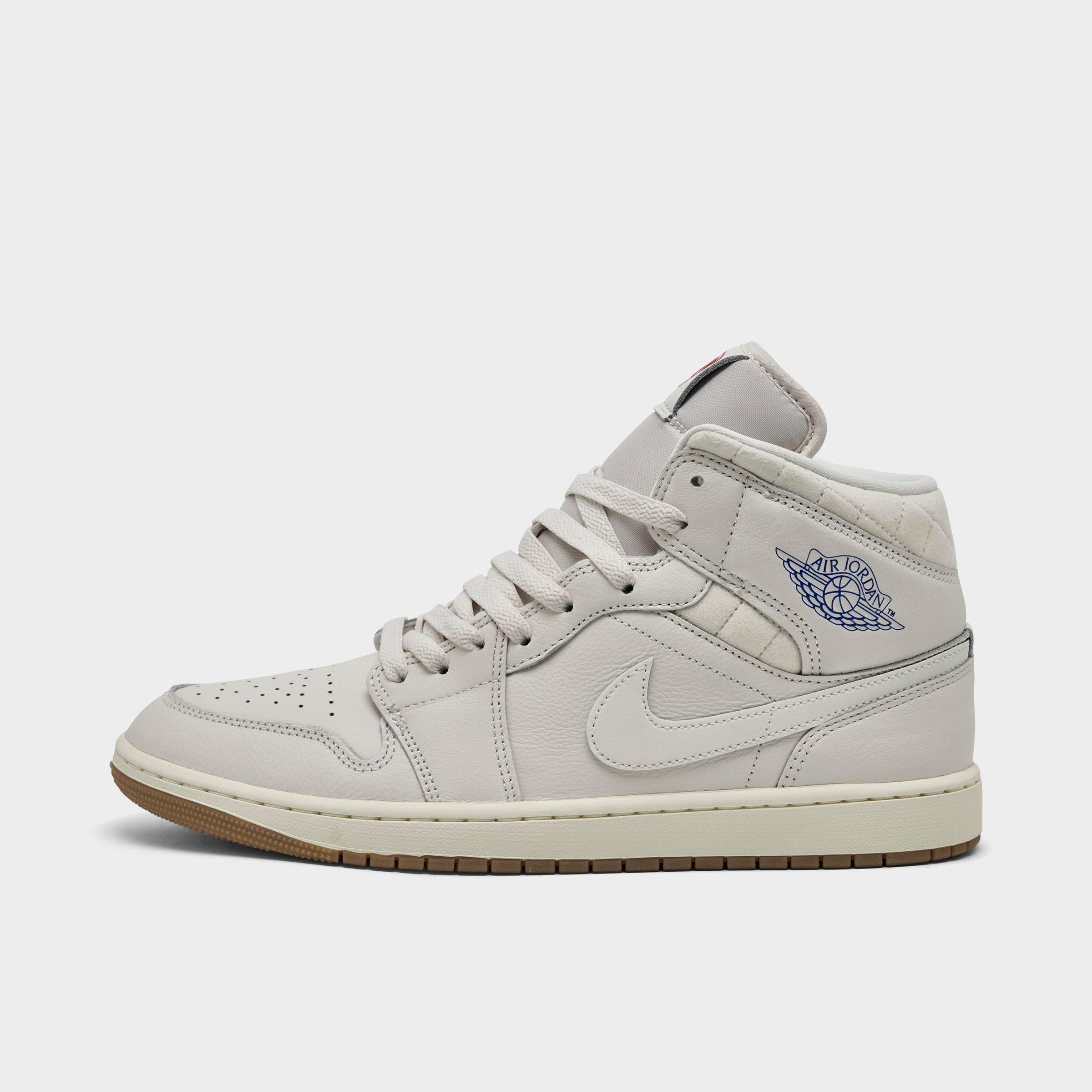 Jordan Men's Air Retro 1 Mid SE Casual Shoes in Phantom/Sail/University Red Size: 10.5