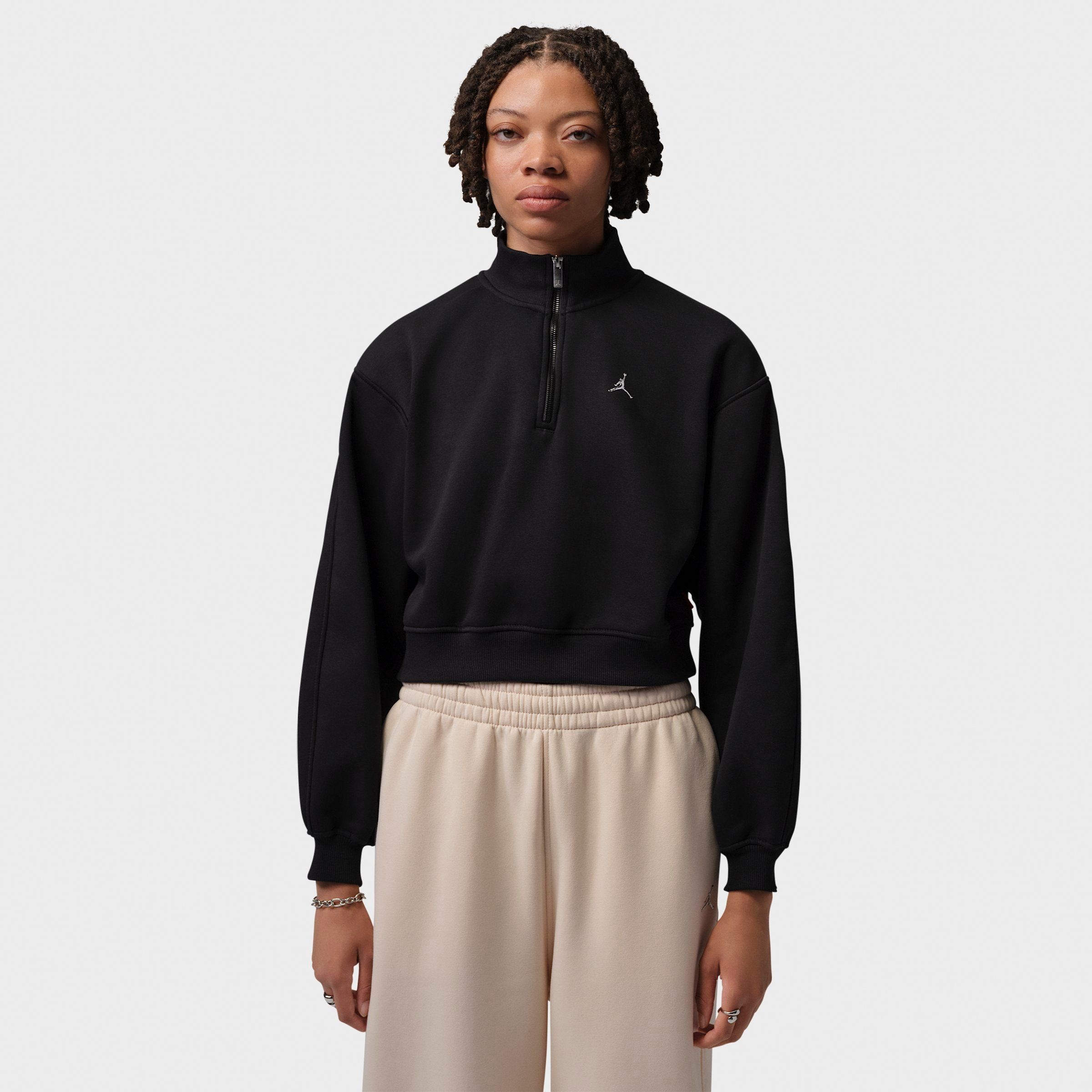 Jordan Women's Brooklyn Quarter-Zip Cropped Top