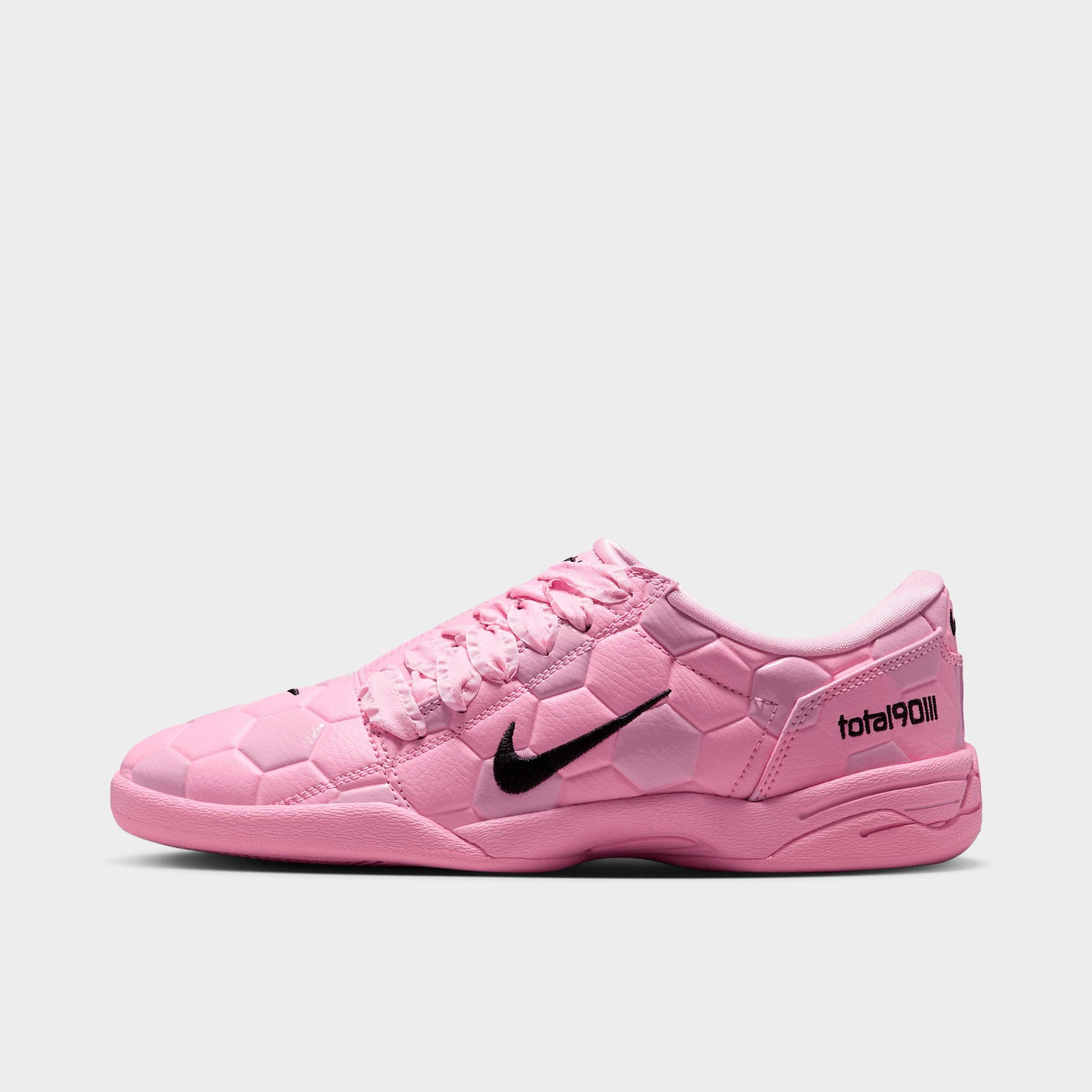 Nike Women's Total 90 Casual Shoes in Pink Rise/Black Size: 6.5