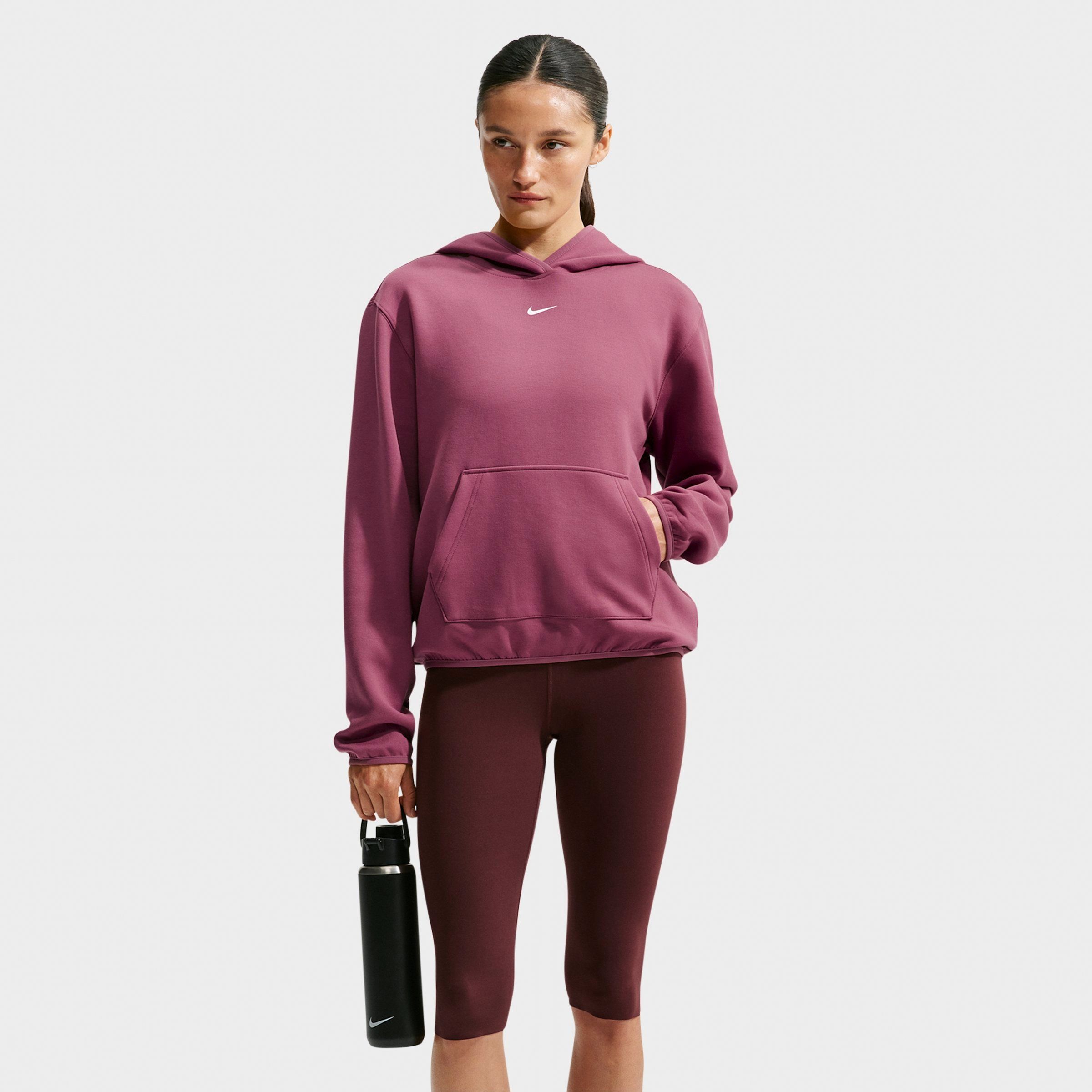 Nike Women's Studio Fleece Sport Dri-FIT Pullover Hoodie