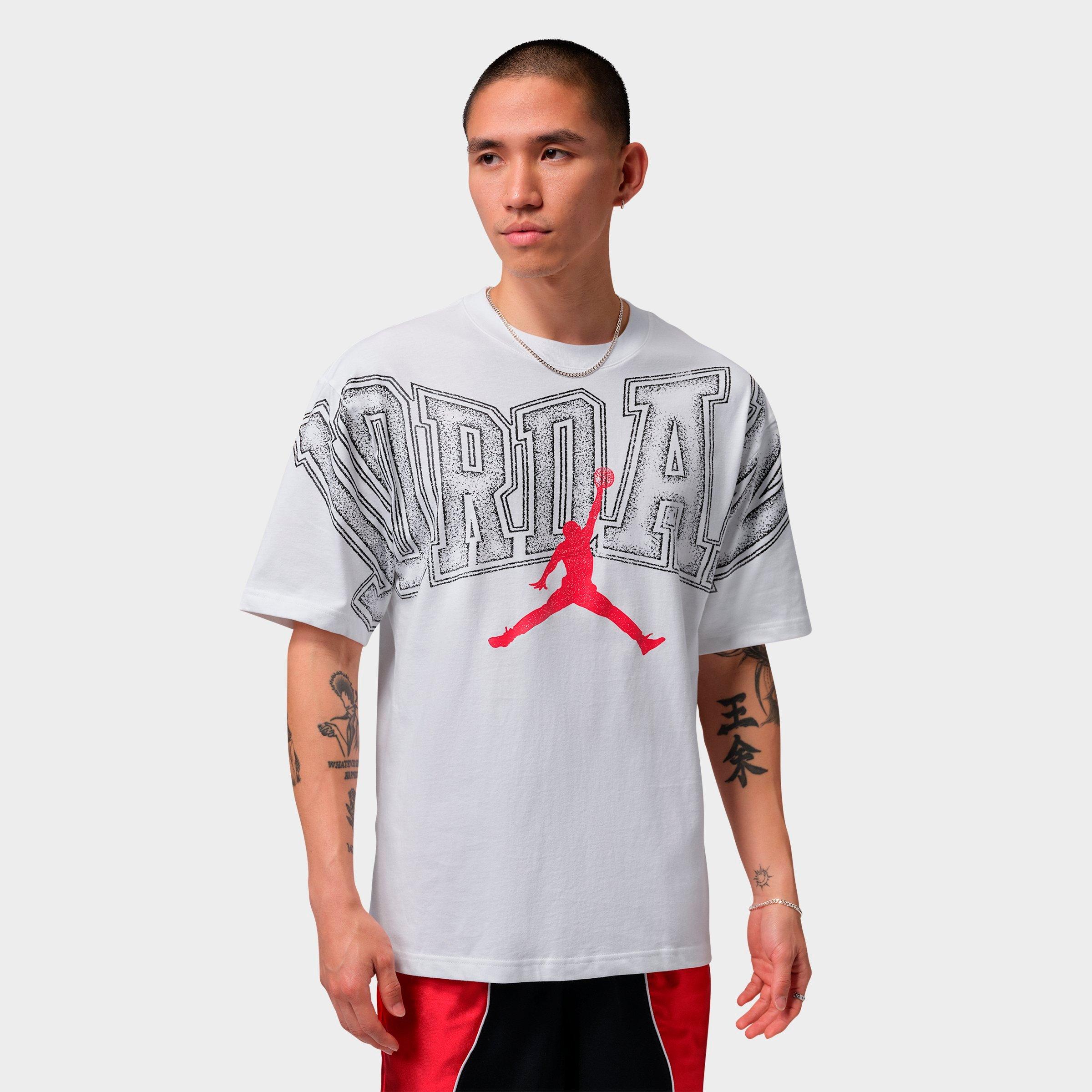 Jordan Men's Stretch Graphic T-Shirt in White Size: Large